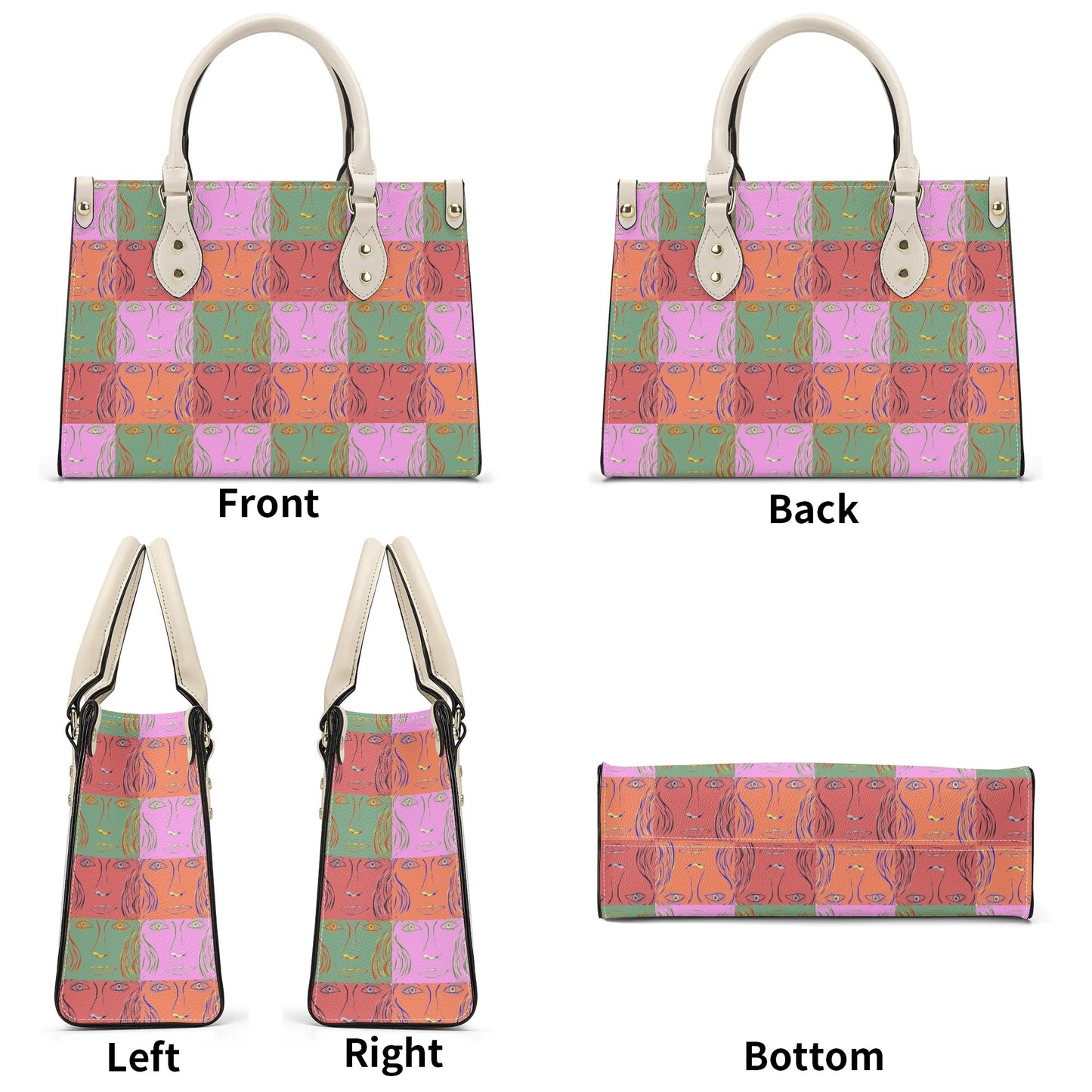 Womens PU Handbag - Woman Goes Pop! - Designed by Concordia - Concordia Style Boutique