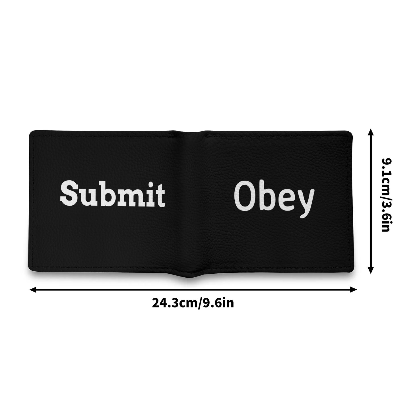 Mens Minimalist PU Leather Wallet Paper Folded Wallet - Obey - Concordia Style Boutique