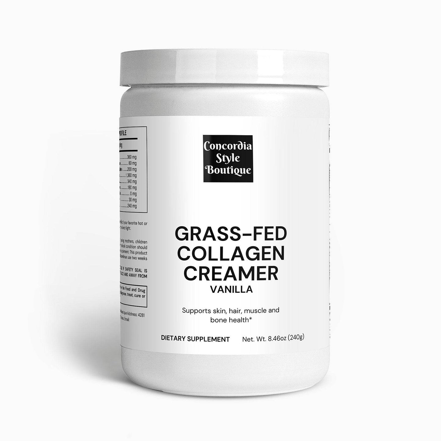 Grass-Fed Collagen Creamer (Vanilla) - Concordia Style Boutique