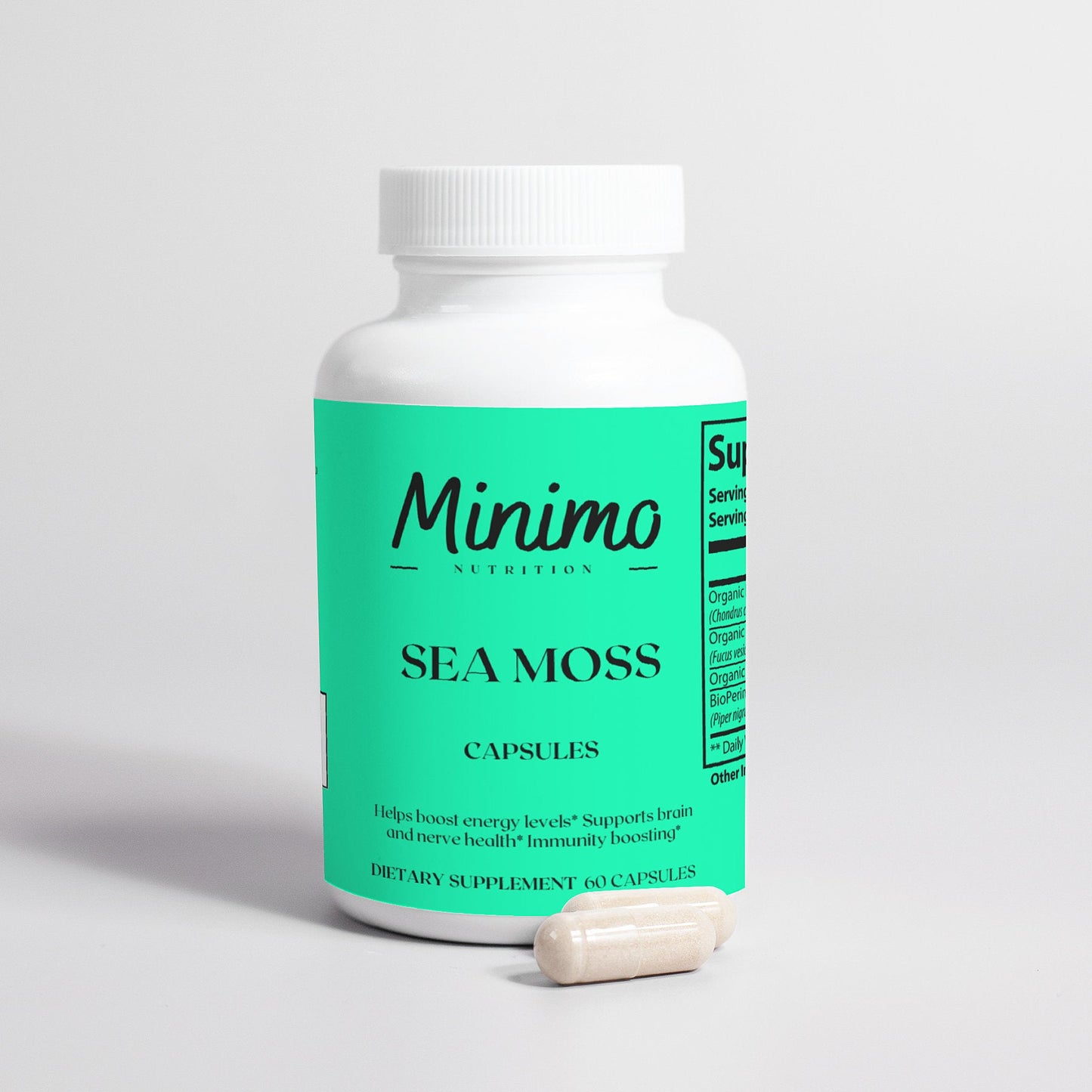 Sea Moss with Bladderwrack and Burdock Root, 60 ct. - Concordia Style Boutique