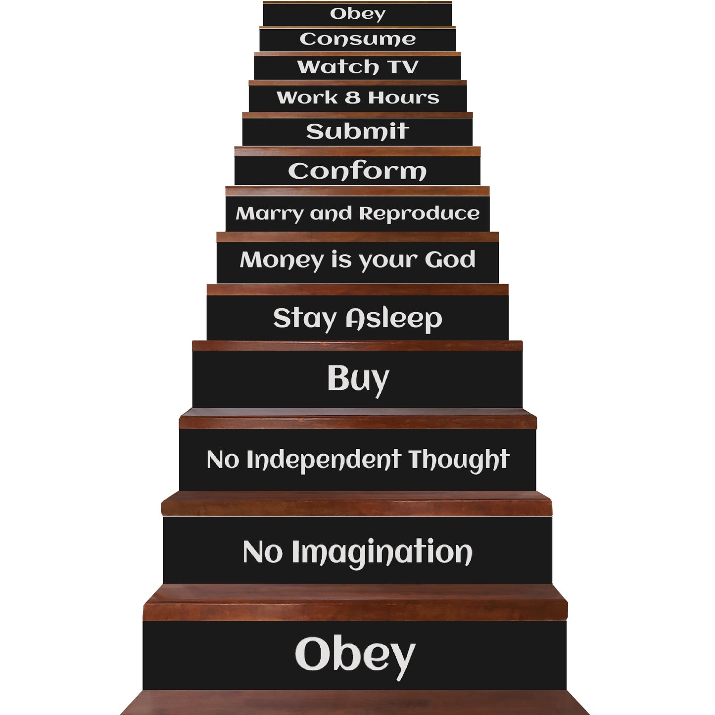 Stairs Stickers - "They Live" (13 Pieces ) - Premium Stairs Stickers from Concordia Style Boutique - Just $42.20! Shop now at Concordia Style Boutique