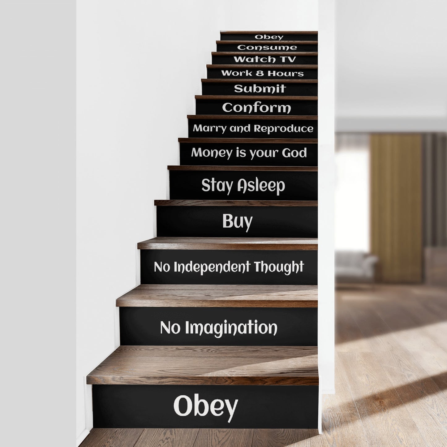 Stairs Stickers - "They Live" (13 Pieces ) - Premium Stairs Stickers from Concordia Style Boutique - Just $42.20! Shop now at Concordia Style Boutique