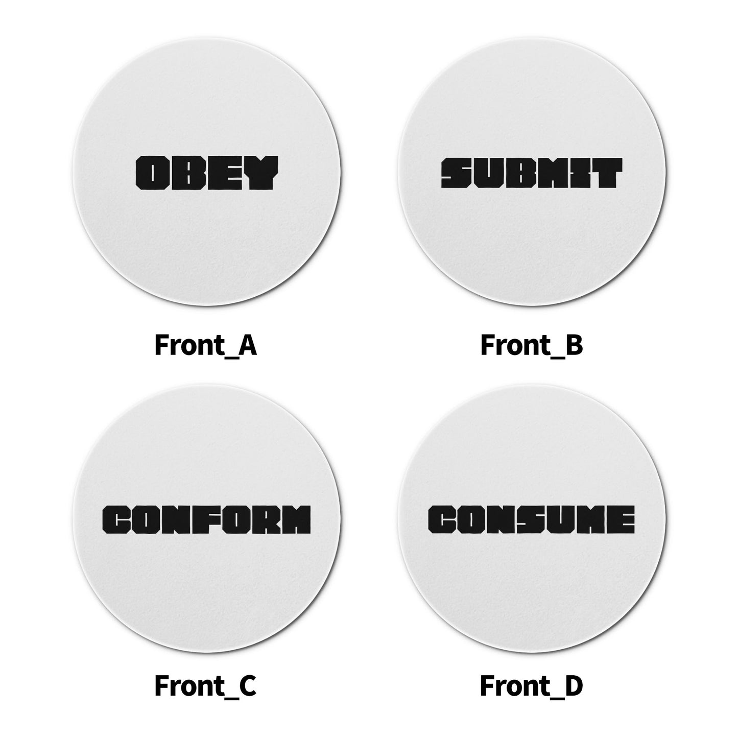 Round Ceramic Coasters - 4 Pcs - "They Live" - Premium Round Ceramic Coasters from Concordia Style Boutique - Just $29.18! Shop now at Concordia Style Boutique