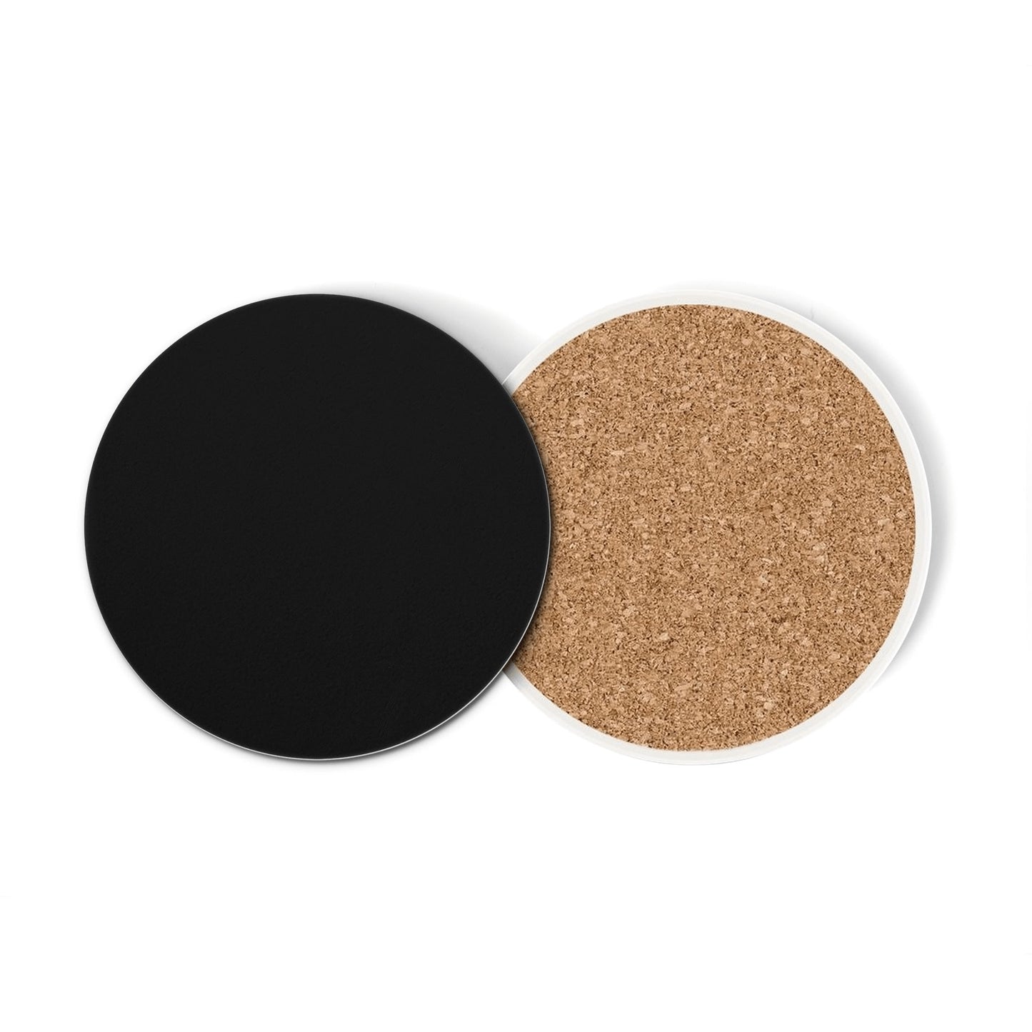 Round Ceramic Coasters - 4 Pcs - "Black" - Premium Round Ceramic Coasters from Concordia Style Boutique - Just $29.18! Shop now at Concordia Style Boutique