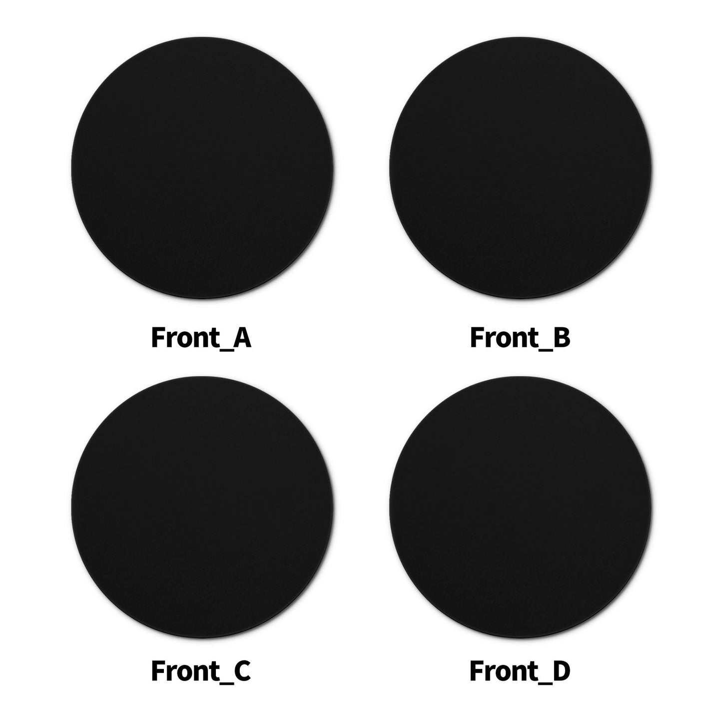Round Ceramic Coasters - 4 Pcs - "Black" - Premium Round Ceramic Coasters from Concordia Style Boutique - Just $29.18! Shop now at Concordia Style Boutique