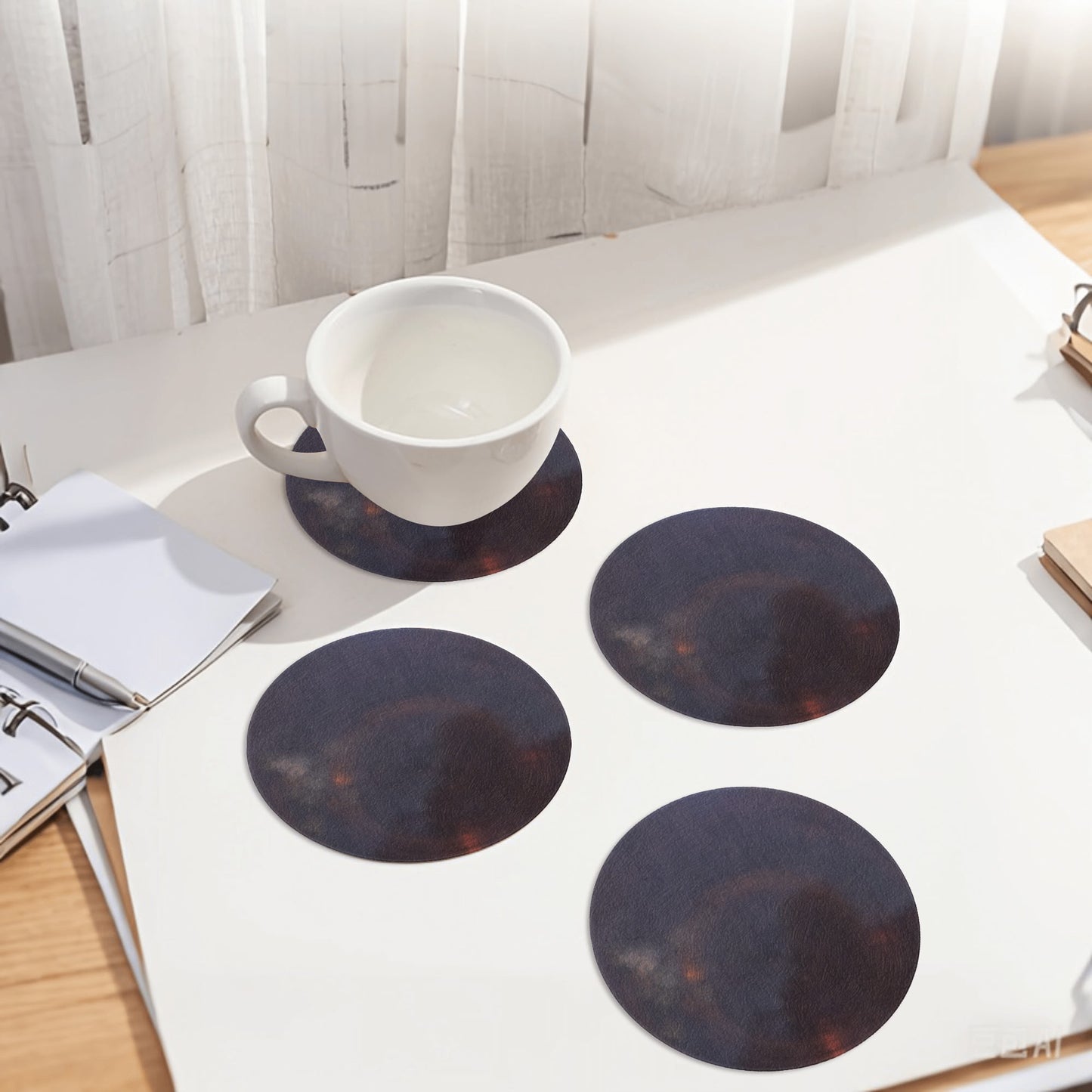 Round Ceramic Coasters - 4 Pcs - "Vintage" - Premium Round Ceramic Coasters from Concordia Style Boutique - Just $29.18! Shop now at Concordia Style Boutique