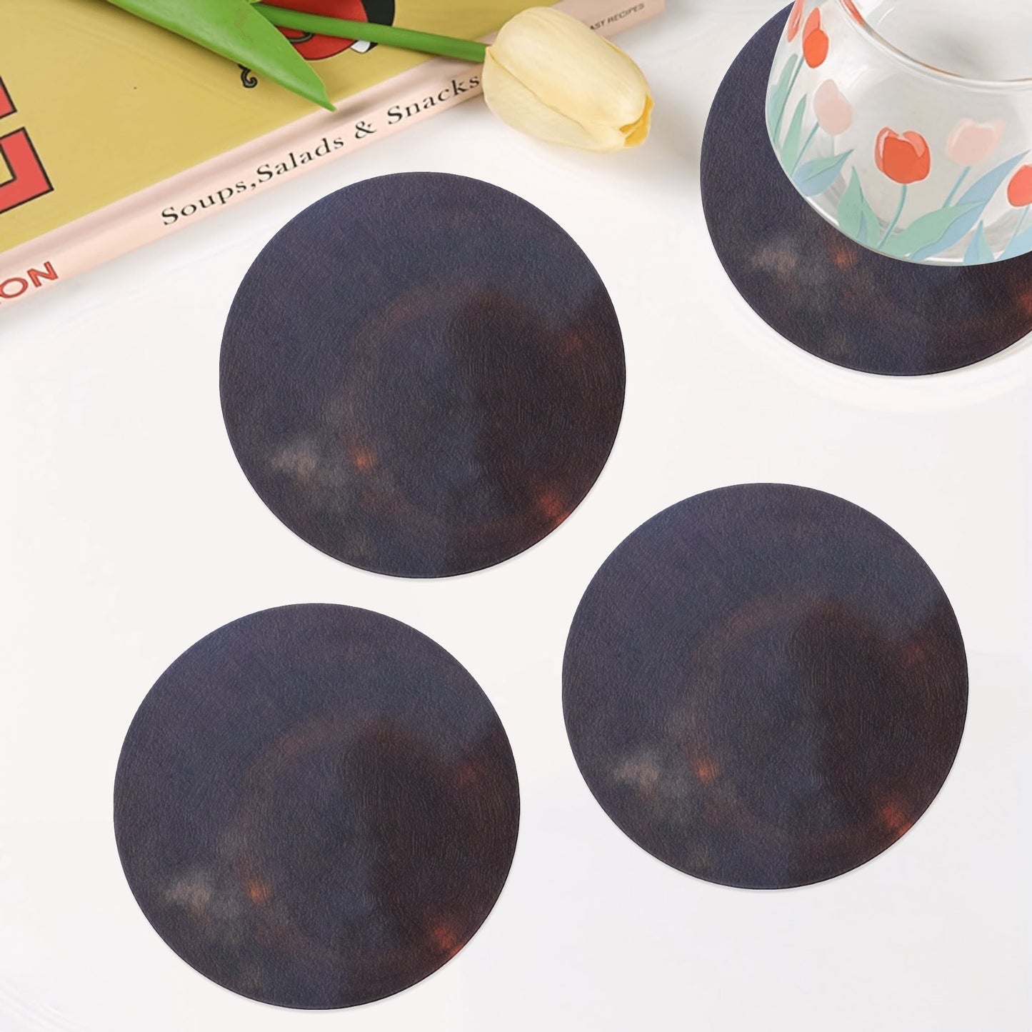 Round Ceramic Coasters - 4 Pcs - "Vintage" - Premium Round Ceramic Coasters from Concordia Style Boutique - Just $29.18! Shop now at Concordia Style Boutique