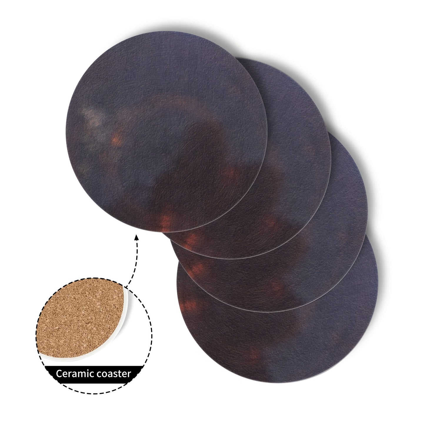 Round Ceramic Coasters - 4 Pcs - "Vintage" - Premium Round Ceramic Coasters from Concordia Style Boutique - Just $29.18! Shop now at Concordia Style Boutique