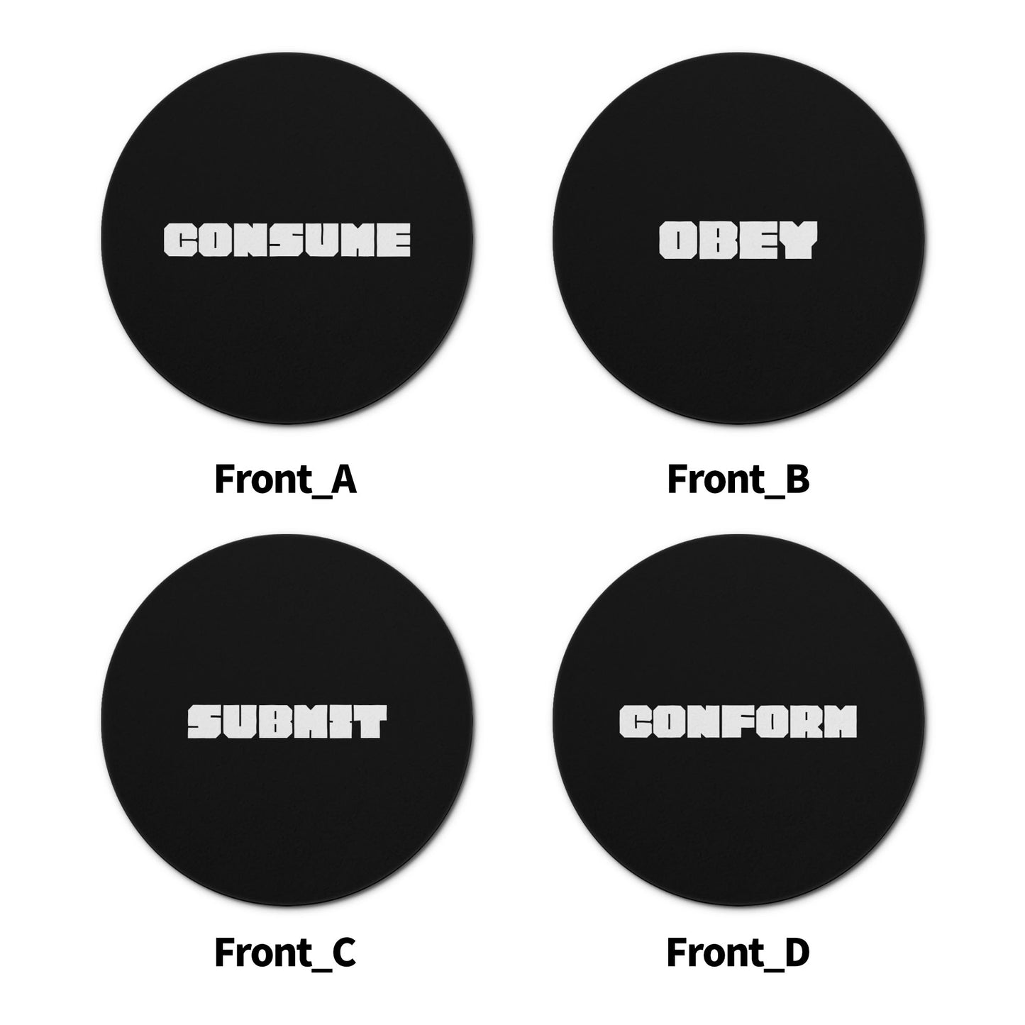 Round Ceramic Coasters - 4 Pcs - "They Live" - Premium Round Ceramic Coasters from Concordia Style Boutique - Just $29.18! Shop now at Concordia Style Boutique
