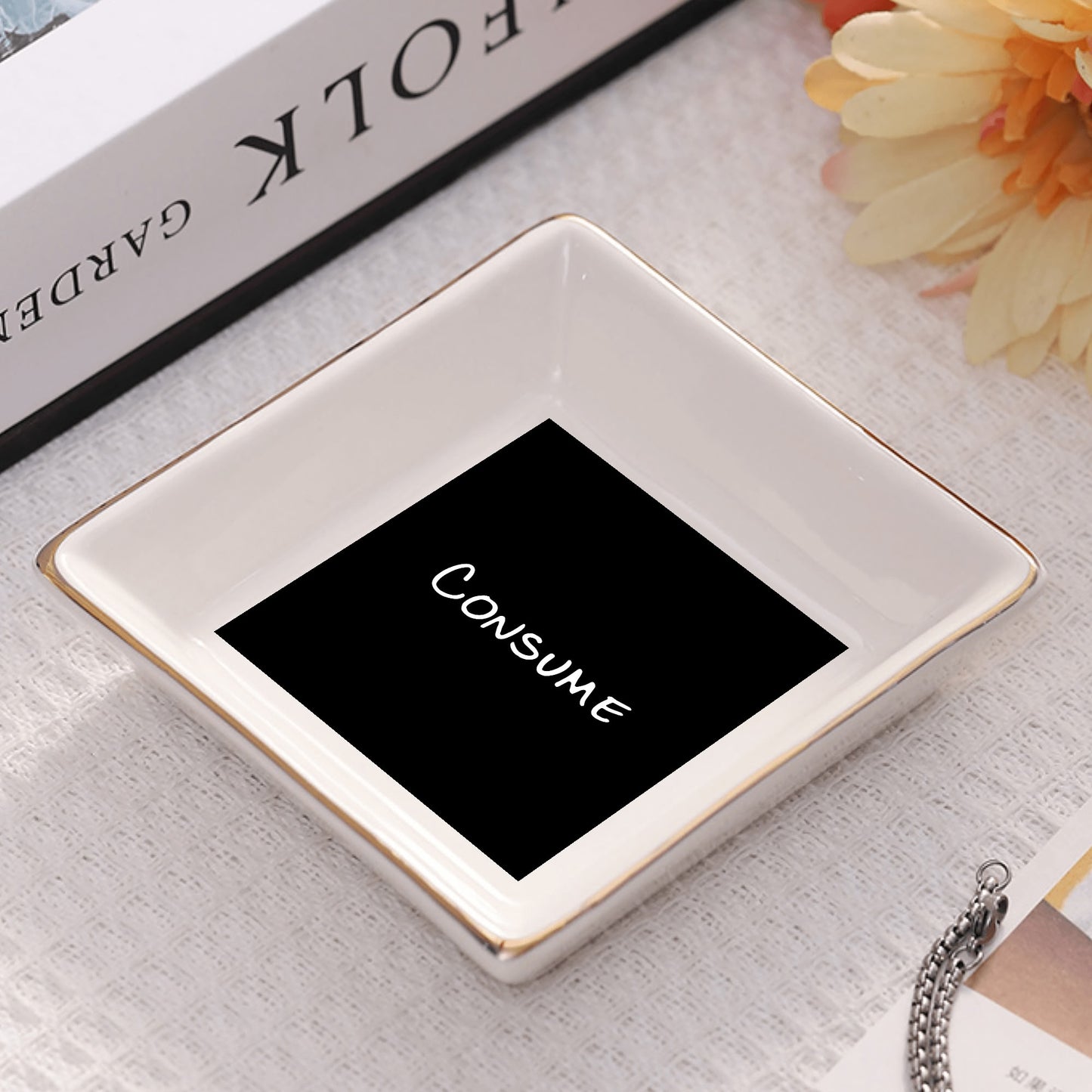 Ceramic Square Dinner Plates Appetizer Plates 1 Pc/2 Pcs/4 Pcs - "Consume" - Premium Dinner Plates from Concordia Style Boutique - Just $19.38! Shop now at Concordia Style Boutique