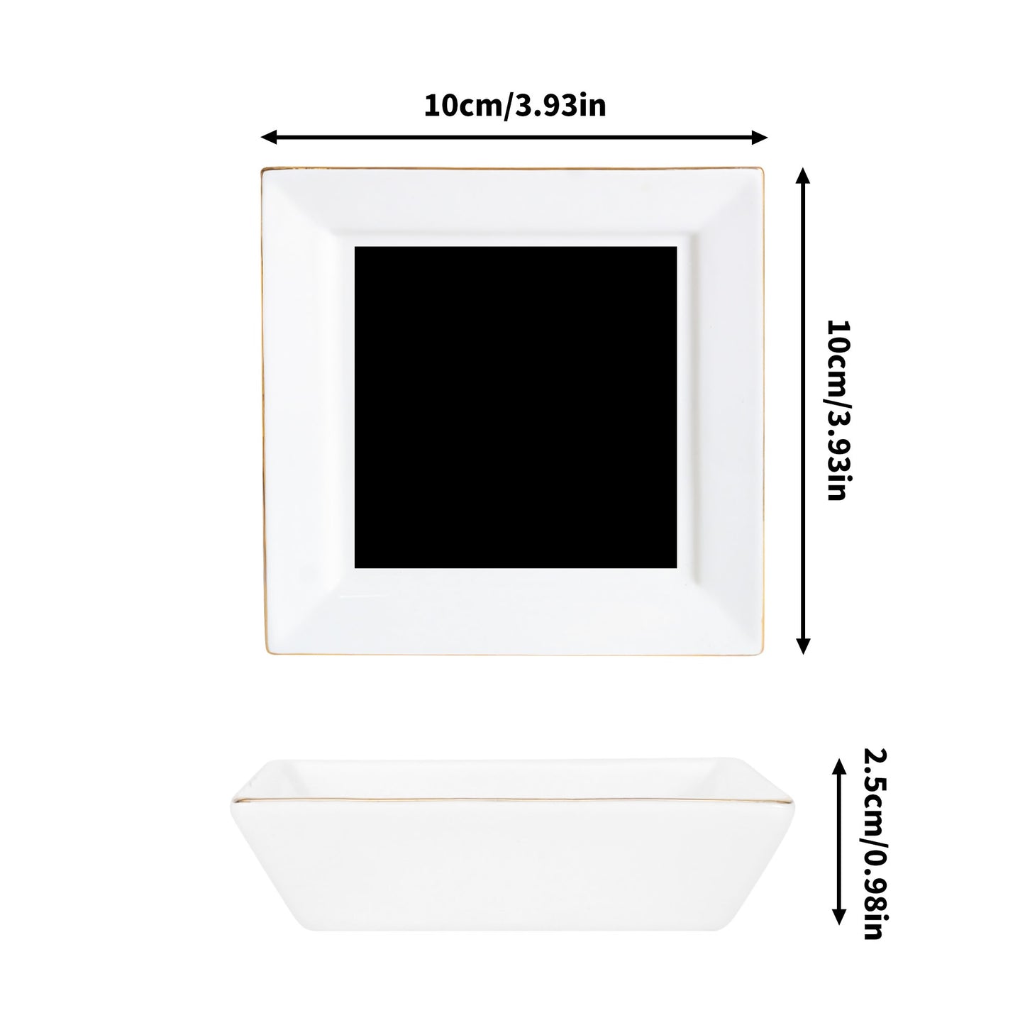 Ceramic Square Dinner Plates Appetizer Plates 1 Pc/2 Pcs/4 Pcs - "Black" - Premium Dinner Plates from Concordia Style Boutique - Just $19.38! Shop now at Concordia Style Boutique