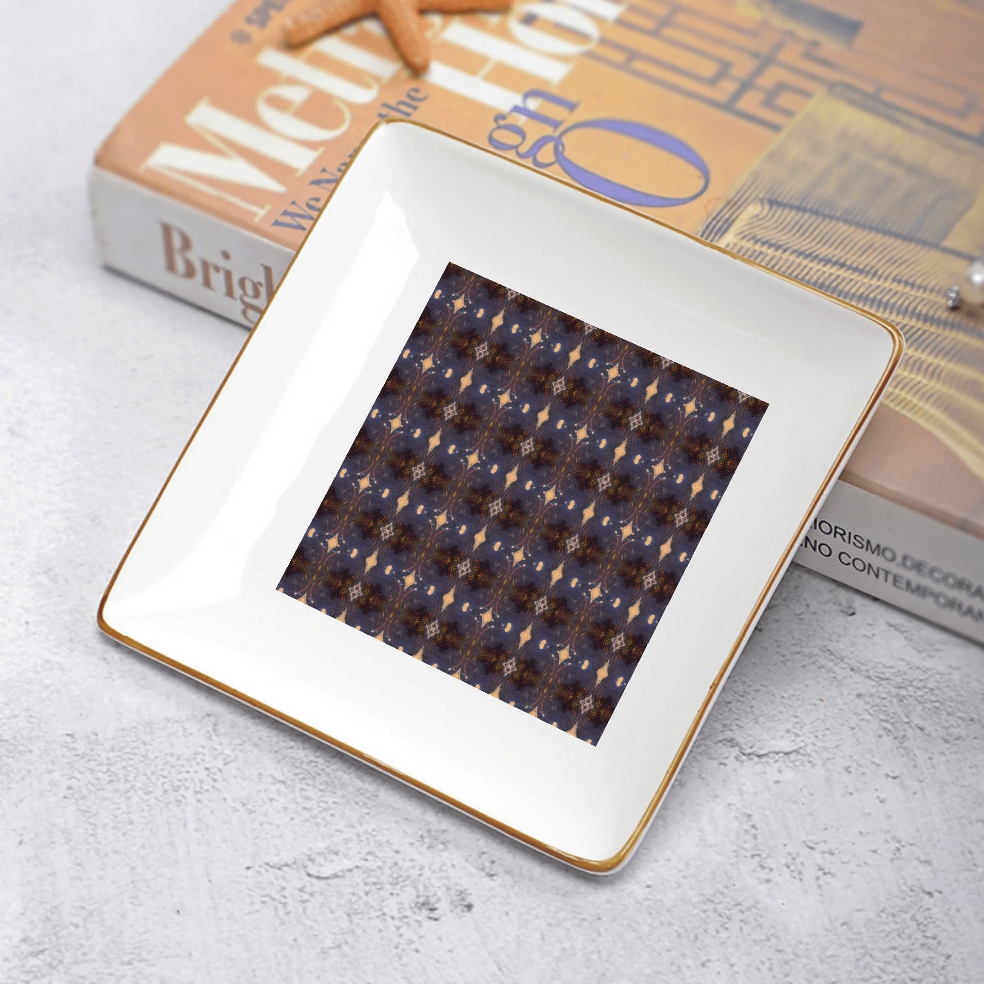 Ceramic Square Dinner Plates Appetizer Plates 1 Pc/2 Pcs/4 Pcs - "Vintage" - Premium Dinner Plates from Concordia Style Boutique - Just $19.38! Shop now at Concordia Style Boutique