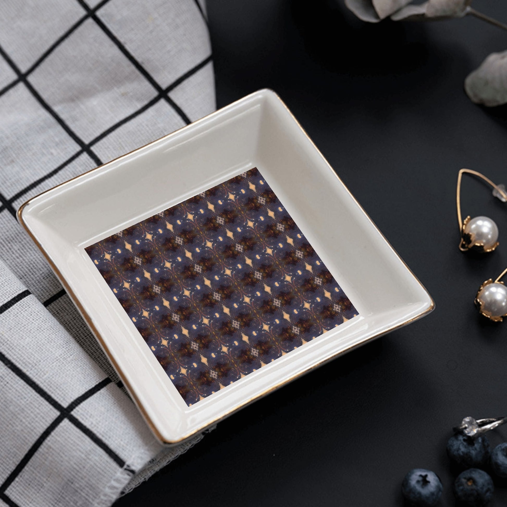 Ceramic Square Dinner Plates Appetizer Plates 1 Pc/2 Pcs/4 Pcs - "Vintage" - Premium Dinner Plates from Concordia Style Boutique - Just $19.38! Shop now at Concordia Style Boutique