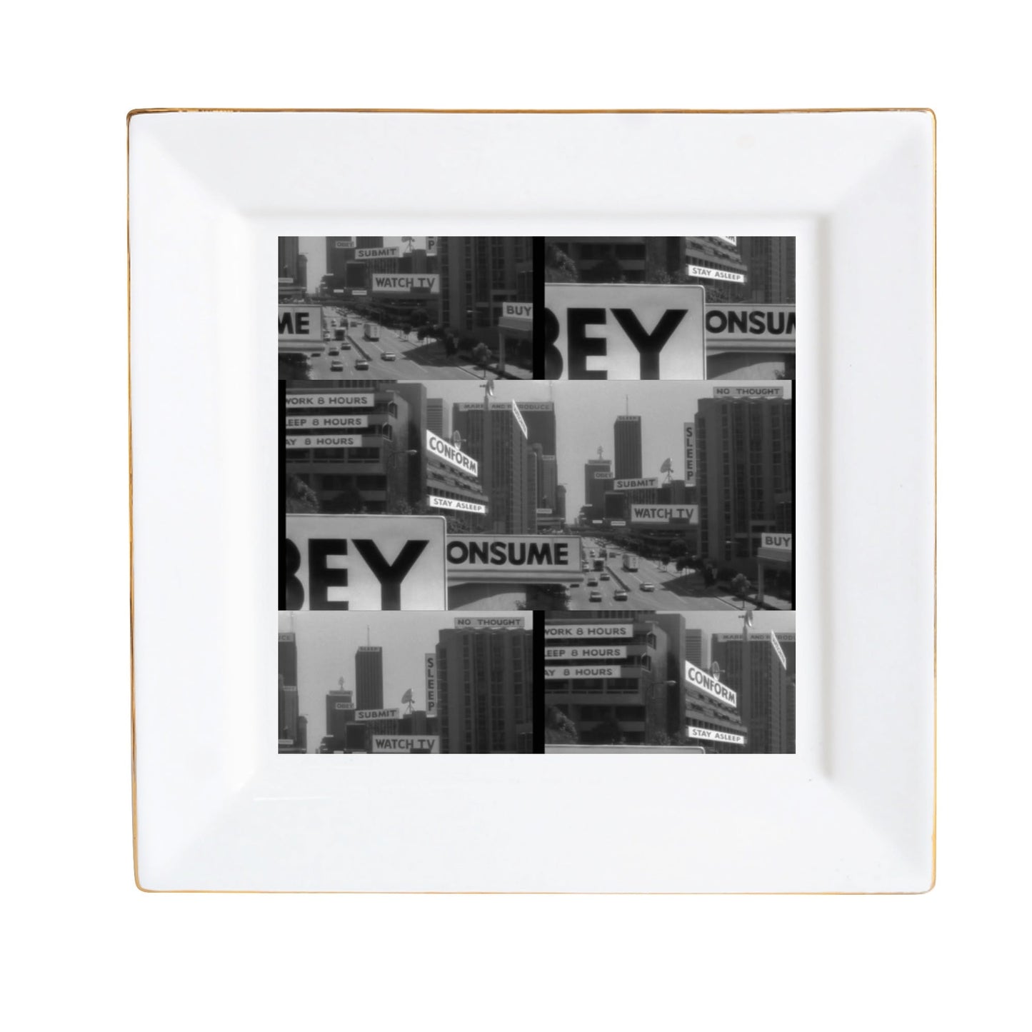 Ceramic Square Dinner Plates Appetizer Plates 1 Pc/2 Pcs/4 Pcs - "They Live" - Premium Dinner Plates from Concordia Style Boutique - Just $19.38! Shop now at Concordia Style Boutique