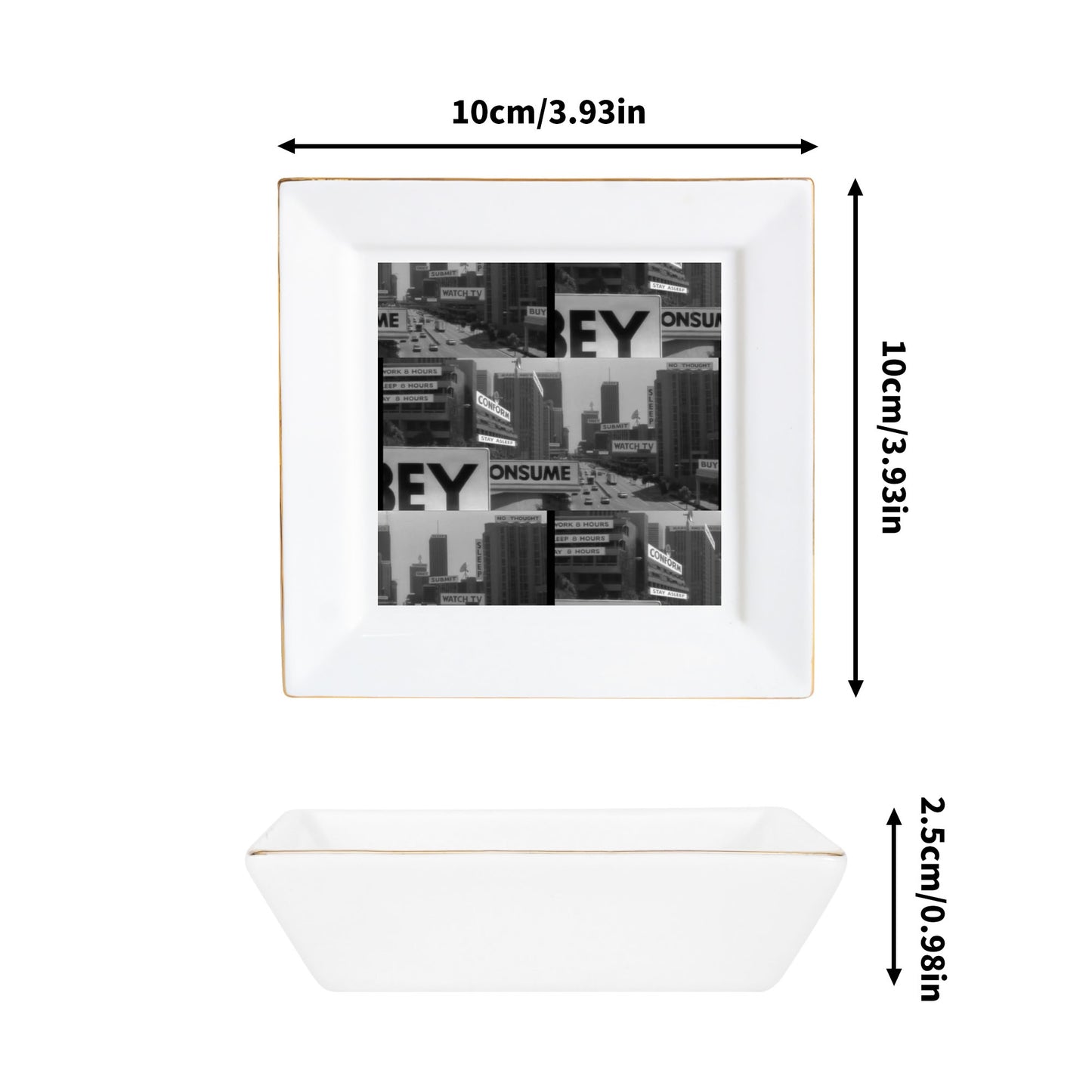 Ceramic Square Dinner Plates Appetizer Plates 1 Pc/2 Pcs/4 Pcs - "They Live" - Premium Dinner Plates from Concordia Style Boutique - Just $19.38! Shop now at Concordia Style Boutique