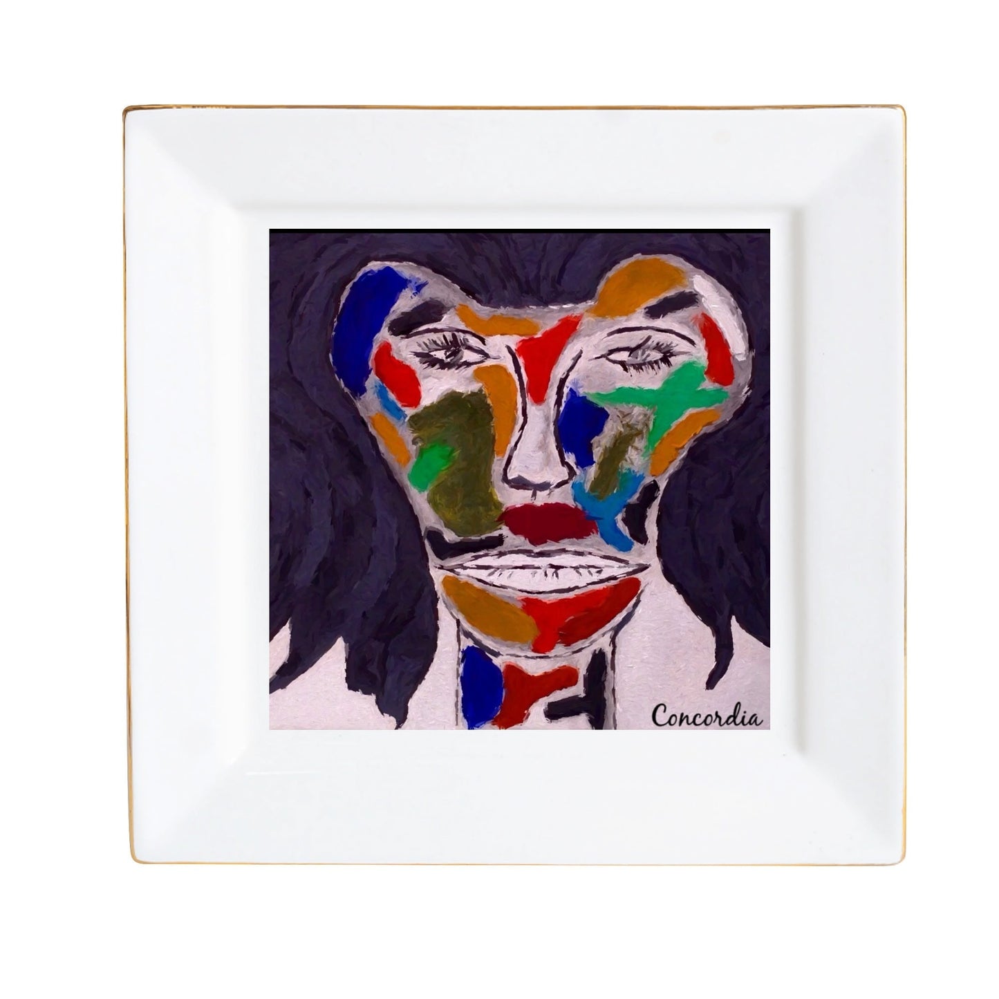 Ceramic Square Dinner Plates Appetizer Plates 1 Pc/2 Pcs/4 Pcs - "Salvador Concordia Dali" - Premium Dinner Plates from Concordia Style Boutique - Just $19.38! Shop now at Concordia Style Boutique