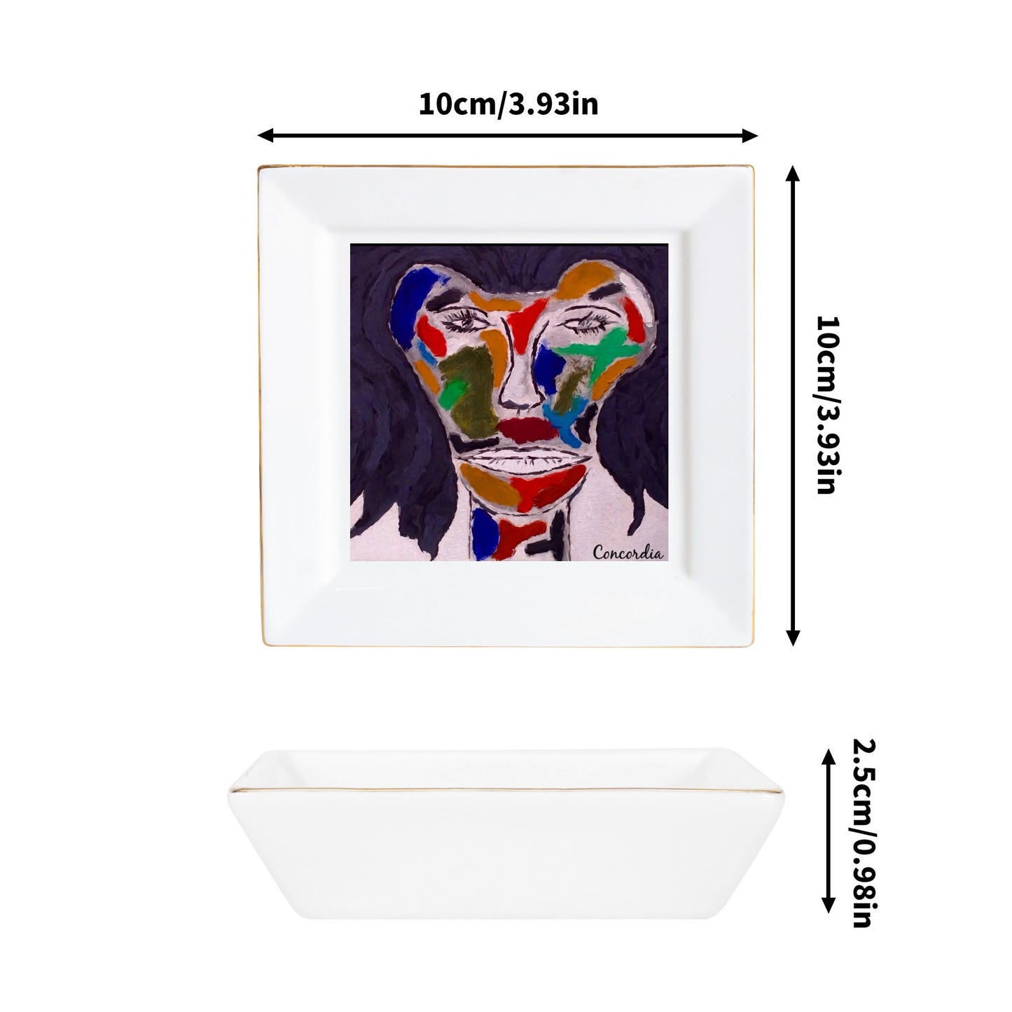 Ceramic Square Dinner Plates Appetizer Plates 1 Pc/2 Pcs/4 Pcs - "Salvador Concordia Dali" - Premium Dinner Plates from Concordia Style Boutique - Just $19.38! Shop now at Concordia Style Boutique