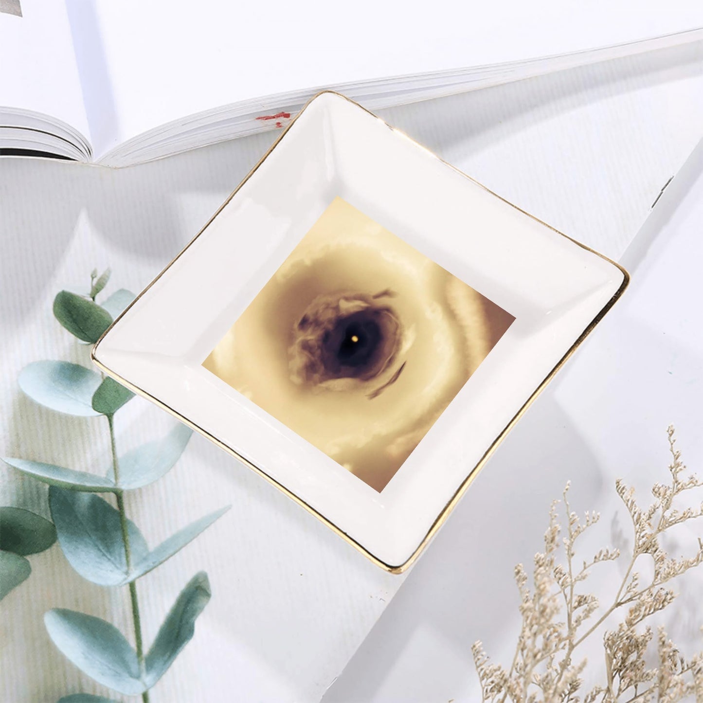Ceramic Square Dinner Plates Appetizer Plates 1 Pc/2 Pcs/4 Pcs - "The Eye" - Premium Dinner Plates from Concordia Style Boutique - Just $19.38! Shop now at Concordia Style Boutique