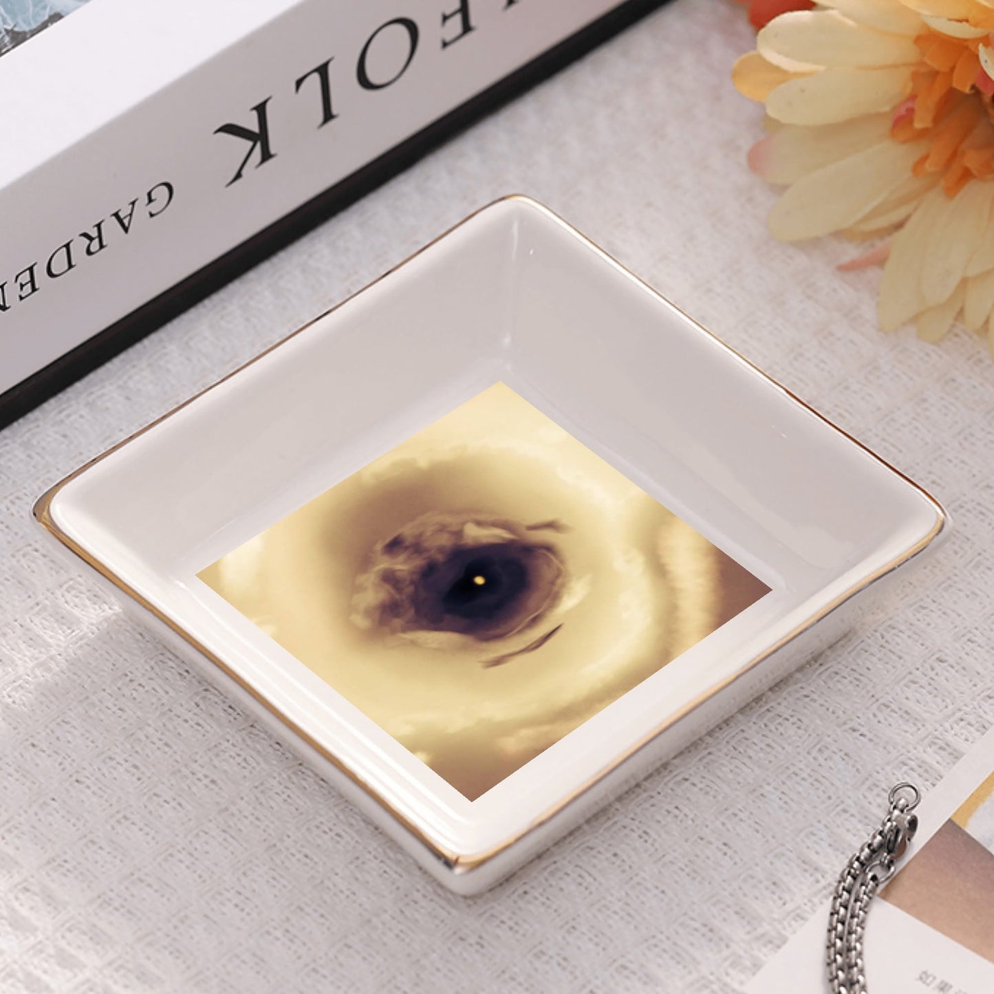 Ceramic Square Dinner Plates Appetizer Plates 1 Pc/2 Pcs/4 Pcs - "The Eye" - Premium Dinner Plates from Concordia Style Boutique - Just $19.38! Shop now at Concordia Style Boutique