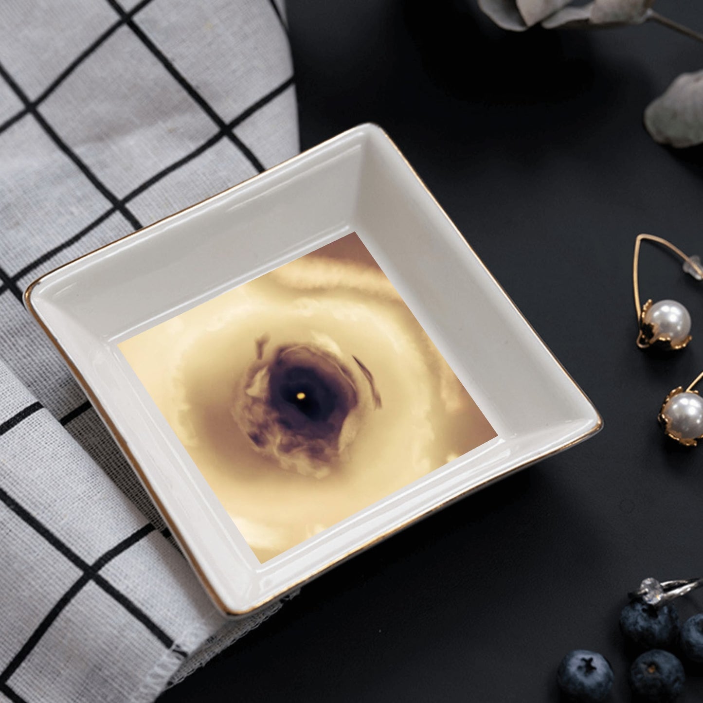 Ceramic Square Dinner Plates Appetizer Plates 1 Pc/2 Pcs/4 Pcs - "The Eye" - Premium Dinner Plates from Concordia Style Boutique - Just $19.38! Shop now at Concordia Style Boutique