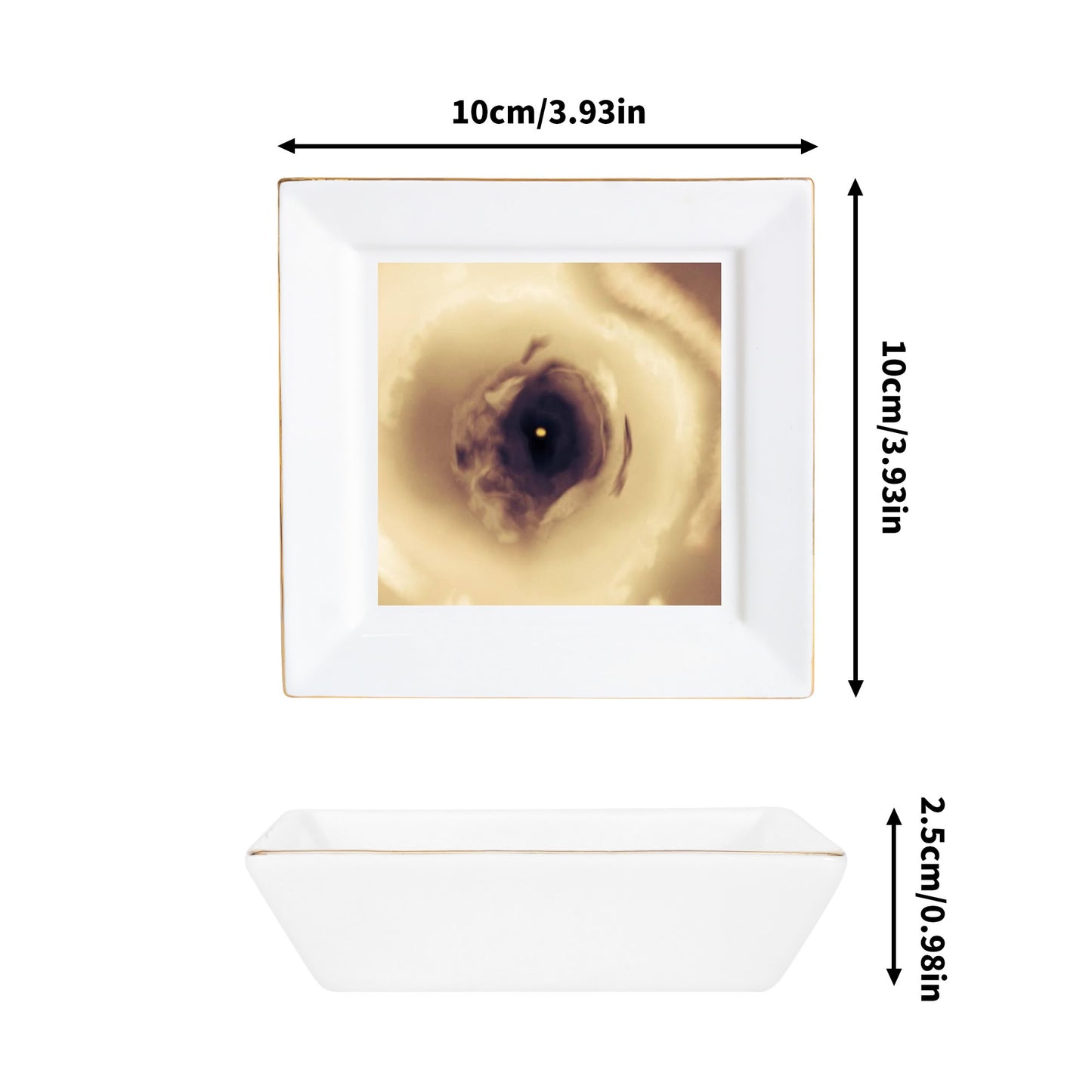 Ceramic Square Dinner Plates Appetizer Plates 1 Pc/2 Pcs/4 Pcs - "The Eye" - Premium Dinner Plates from Concordia Style Boutique - Just $19.38! Shop now at Concordia Style Boutique