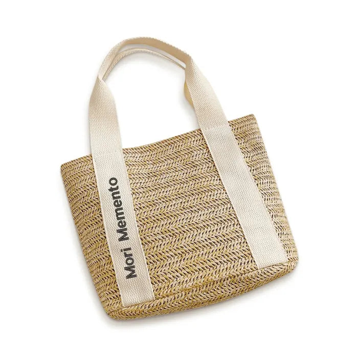 Braided Bag Beach Shoulder Bag - "Memento Mori" - Live with Intention, Gratitude, and Purpose - Premium Tote Bag from Concordia Style Boutique - Just $28.38! Shop now at Concordia Style Boutique