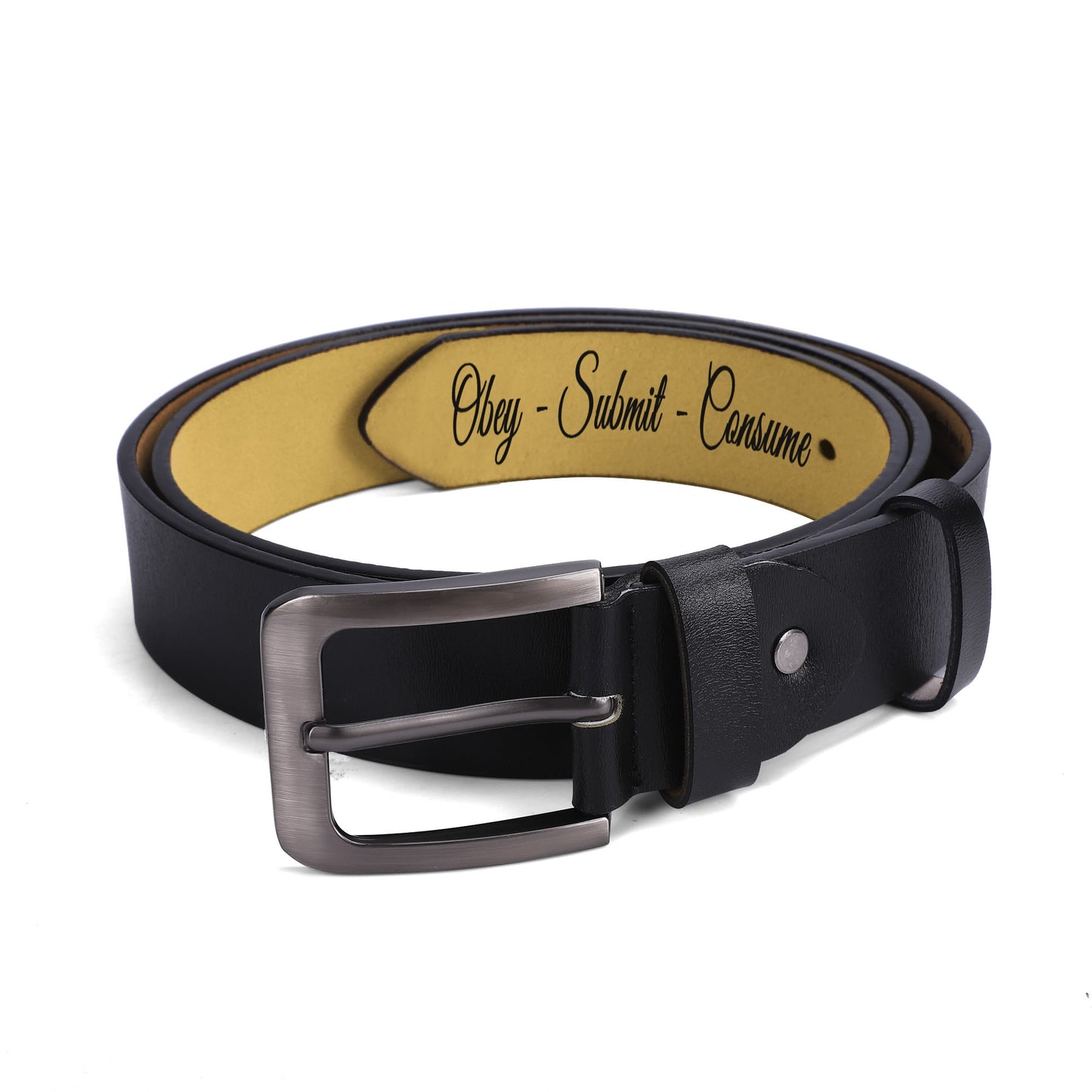 Black Engraved Leather Belt - Premium Leather Belt from Concordia Style Boutique - Just $23.18! Shop now at Concordia Style Boutique