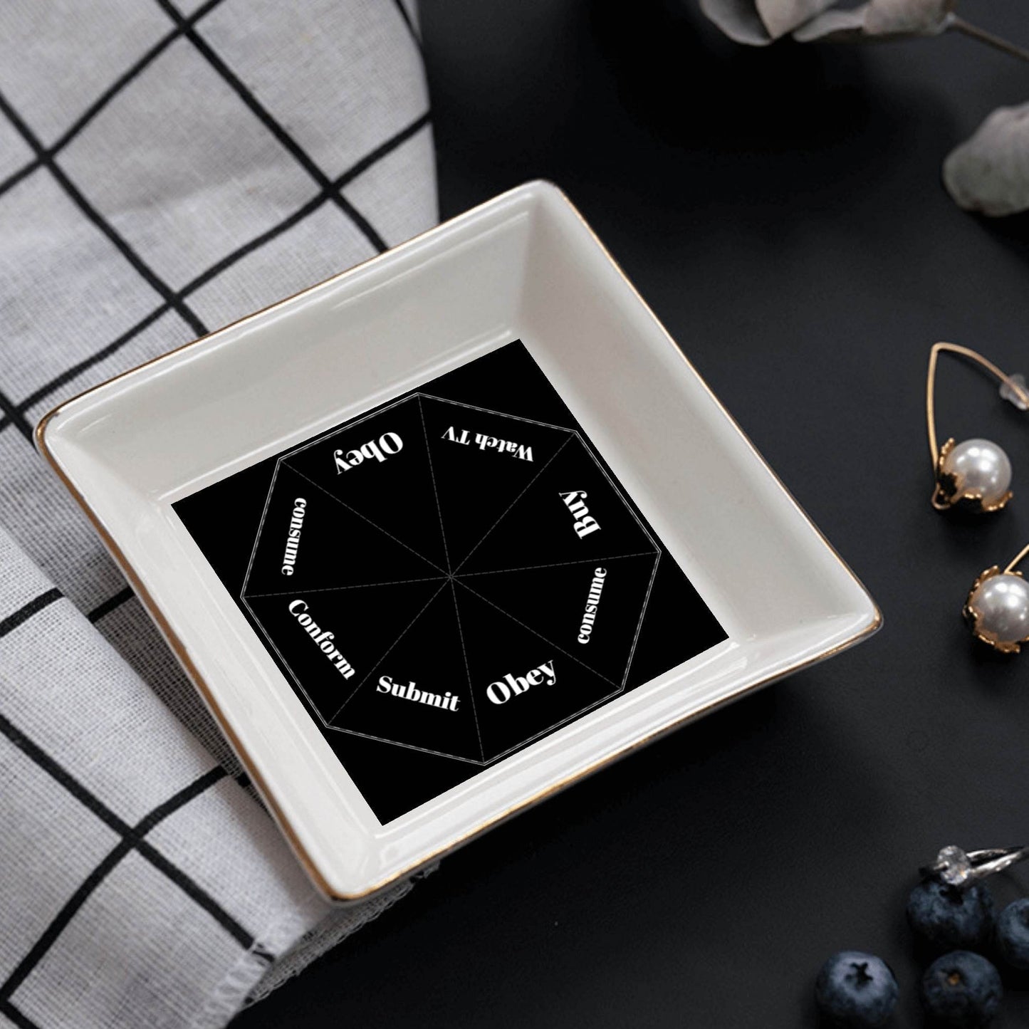 Ceramic Square Dinner Plates / Appetizer Plates - 1 Pc, 2 Pcs, 4 Pcs - Concordia Style Boutique