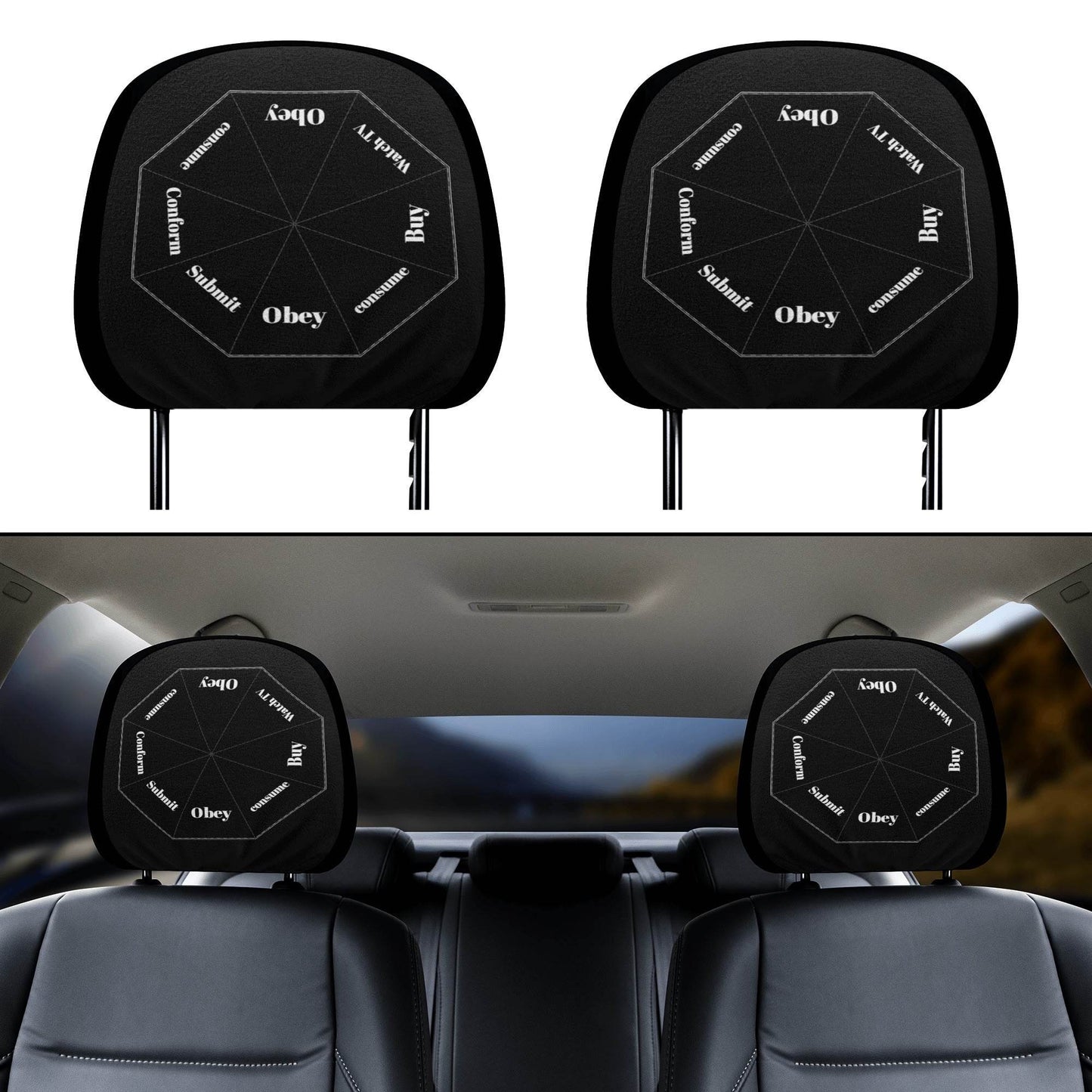 Car Headrest Covers - Concordia Style Boutique