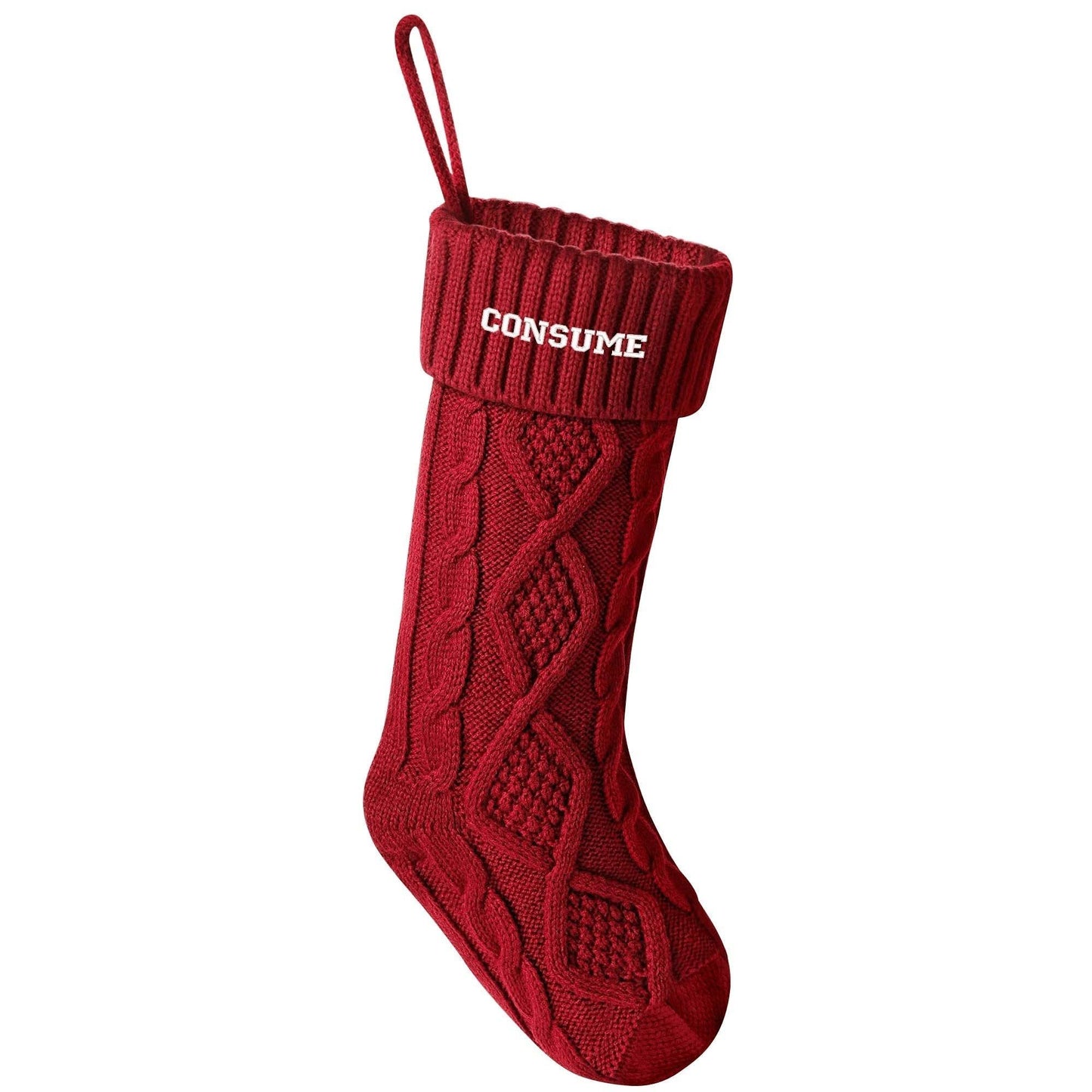 Embroidered Text Christmas Stockings (Green or Red Only) - Concordia Style Boutique
