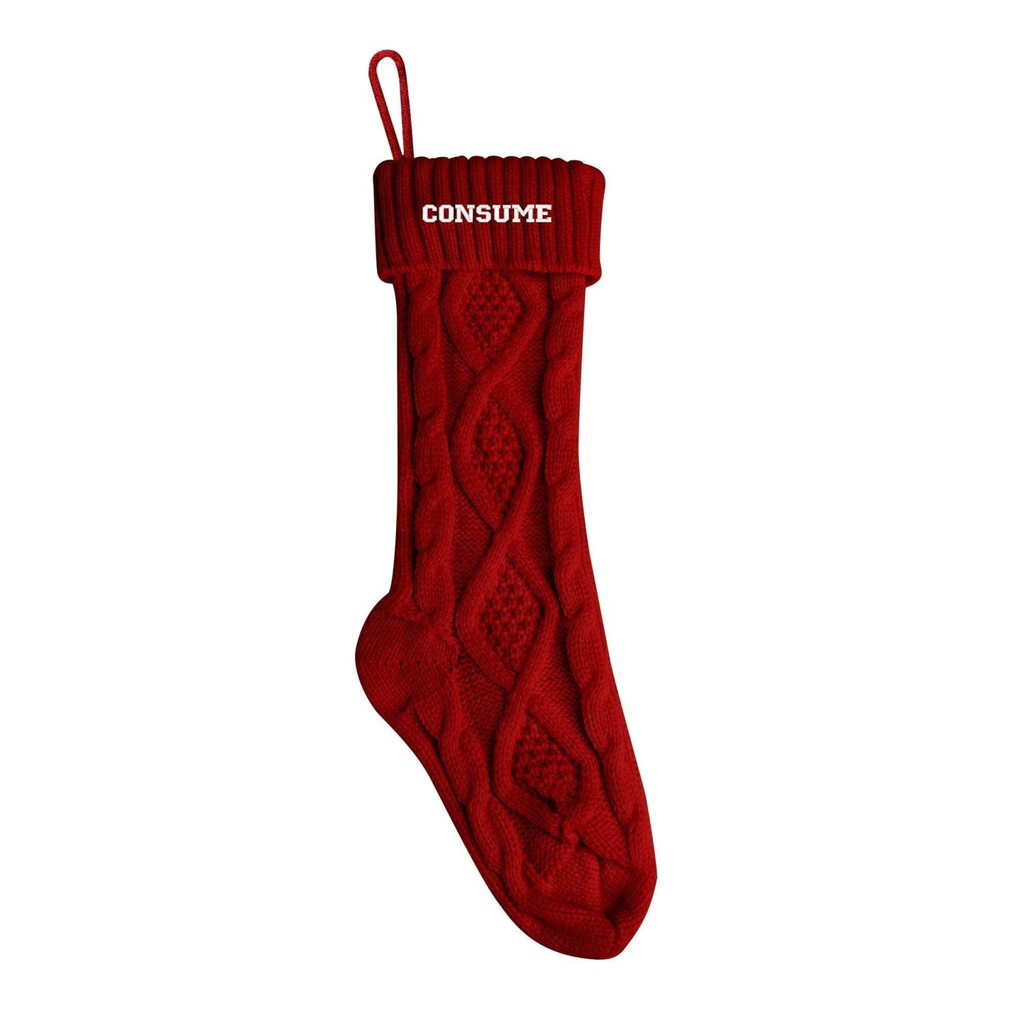 Embroidered Text Christmas Stockings (Green or Red Only) - Concordia Style Boutique