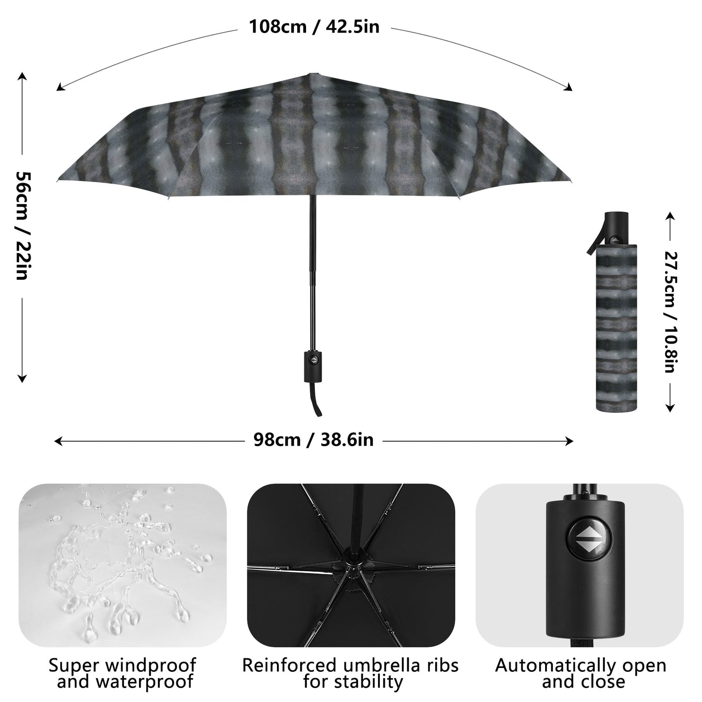 Fully Auto Open & Close Umbrella Printing Outside - "The Alien" - Premium Umbrella from Concordia Style Boutique - Just $44.38! Shop now at Concordia Style Boutique