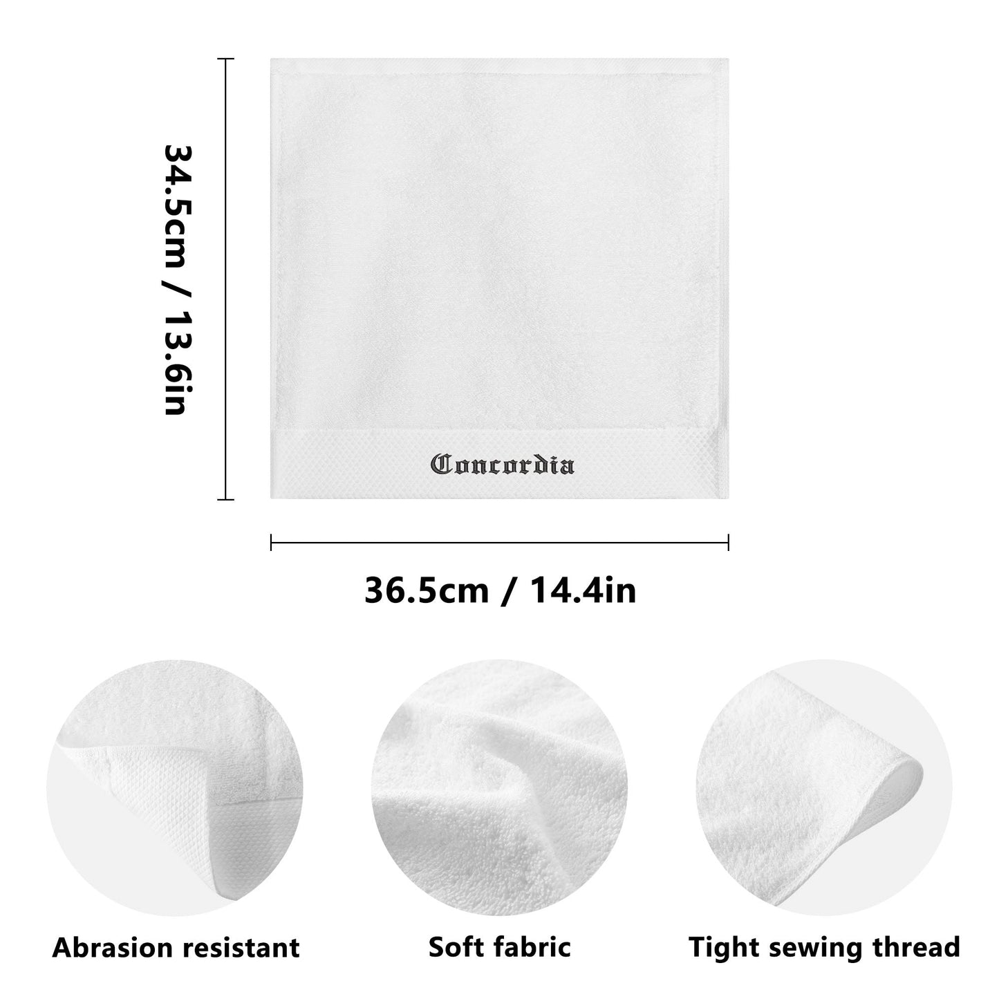 Embroidered Text Square Towel - Premium hand towel from Concordia Style Boutique - Just $25.18! Shop now at Concordia Style Boutique