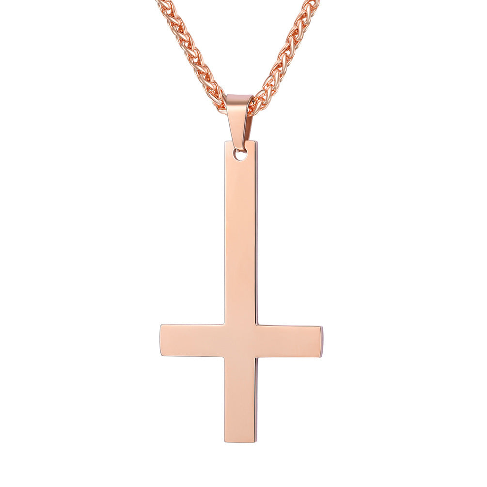 Titanium steel smooth cross necklace pendant - Premium necklace from erDouckan - Just $21! Shop now at Concordia Style Boutique