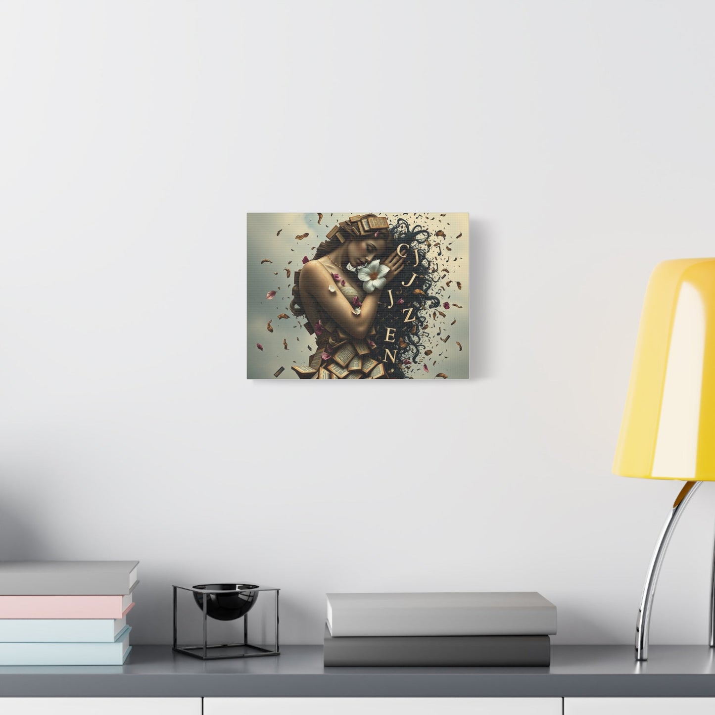 Artistic Canvas Wall Decor, Inspirational Home Art, Canvas Print for Book Lovers, Unique Gift for Readers