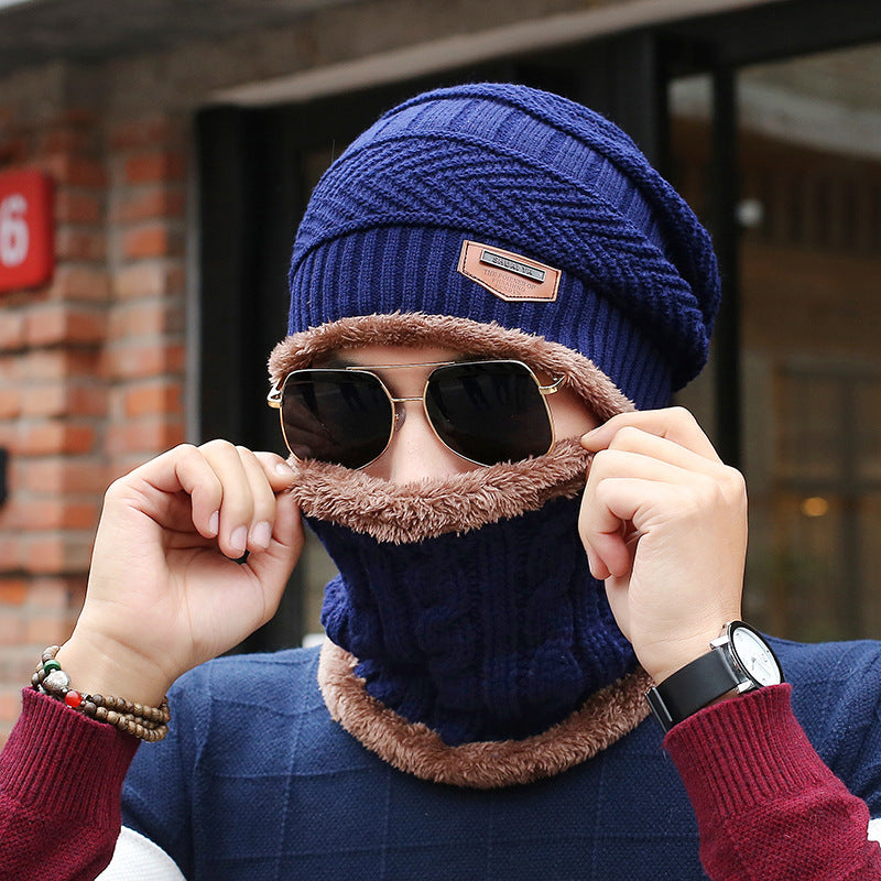 Men's Knitted Wool Hat Casual Warm Bib - Concordia Style Boutique