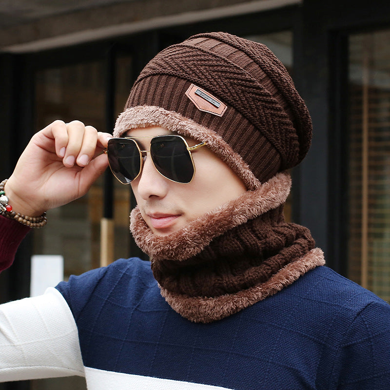 Men's Knitted Wool Hat Casual Warm Bib - Concordia Style Boutique