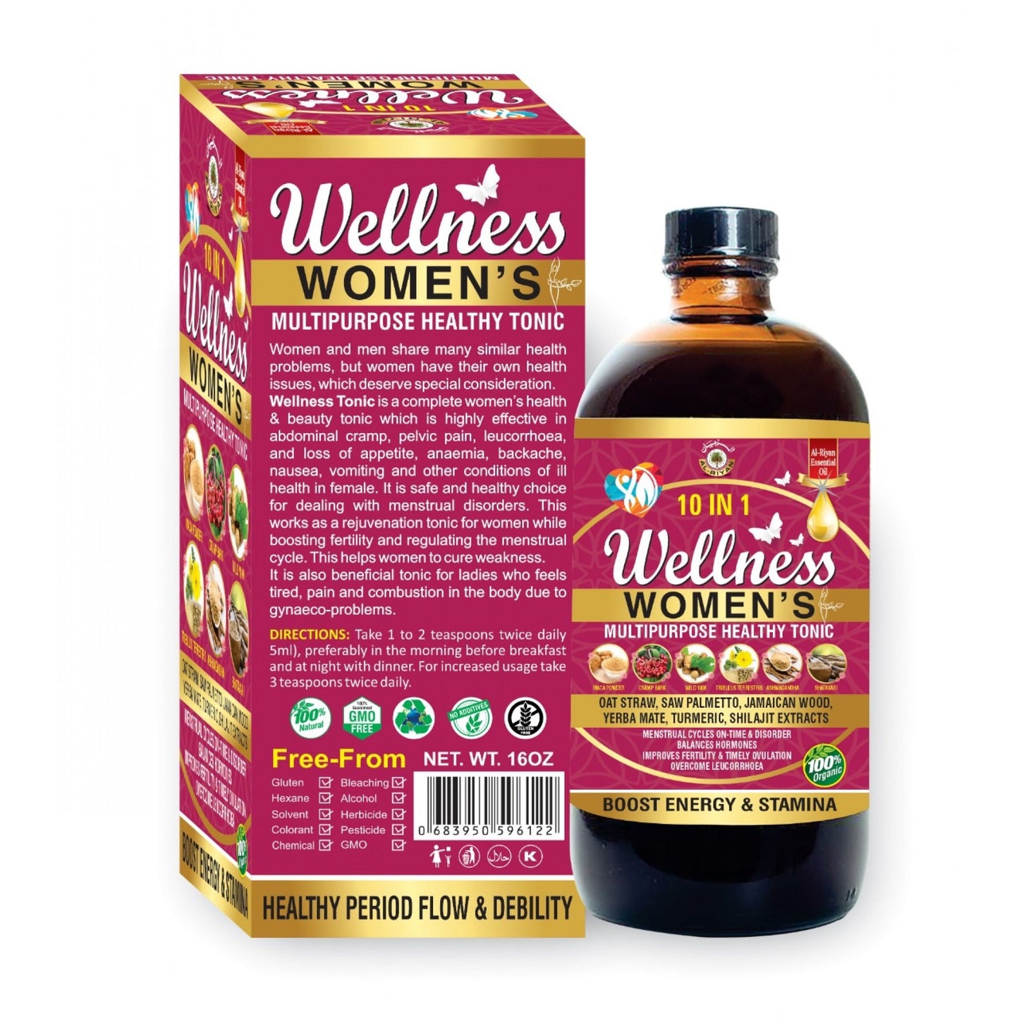 Organic Women Wellness Bitters 16oz