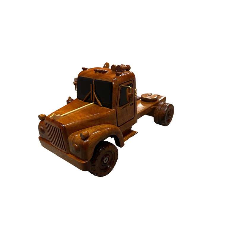 1961 Mack Truck Mahogany Wood Desktop Model