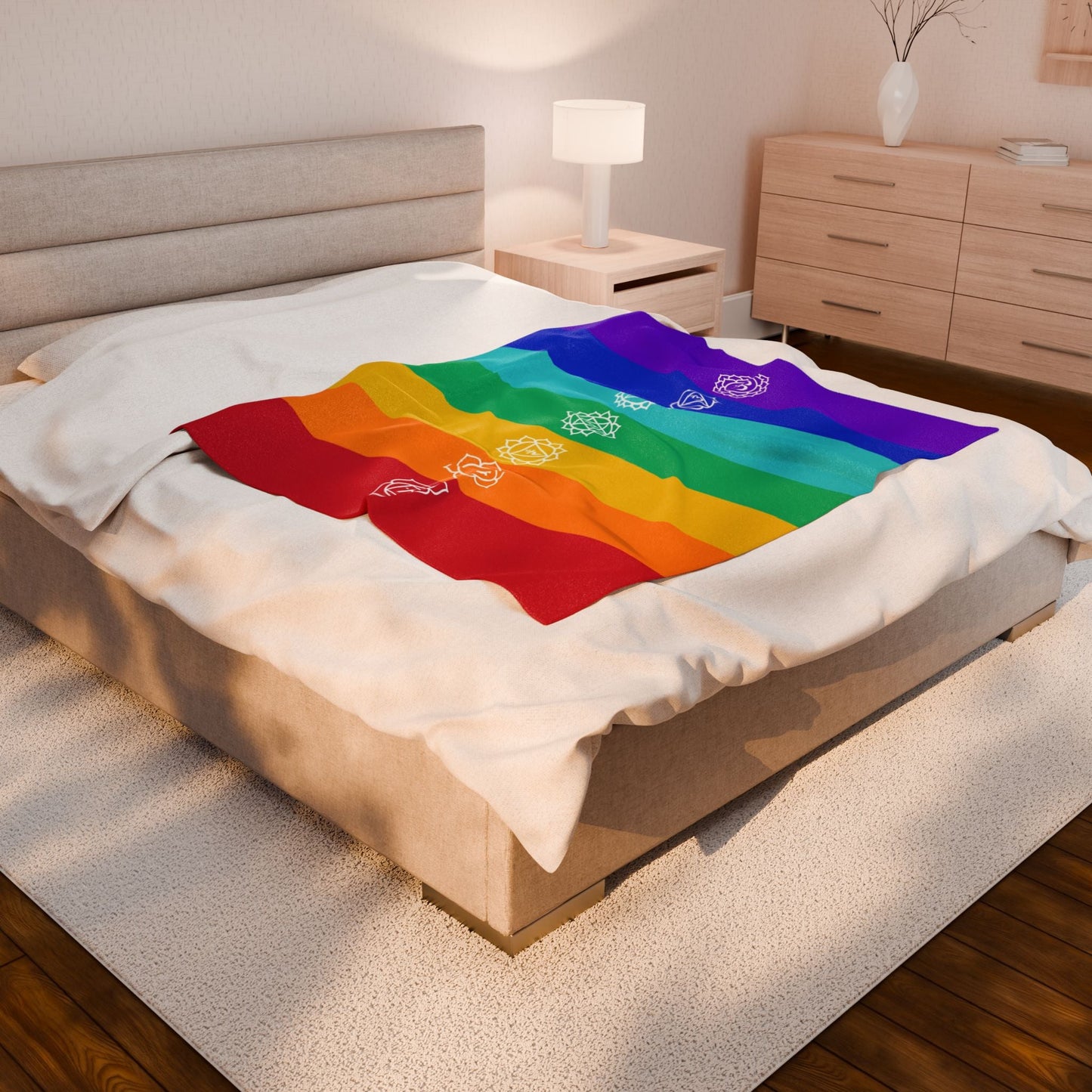 7 Chakras Pet Color Therapy Throw Blanket