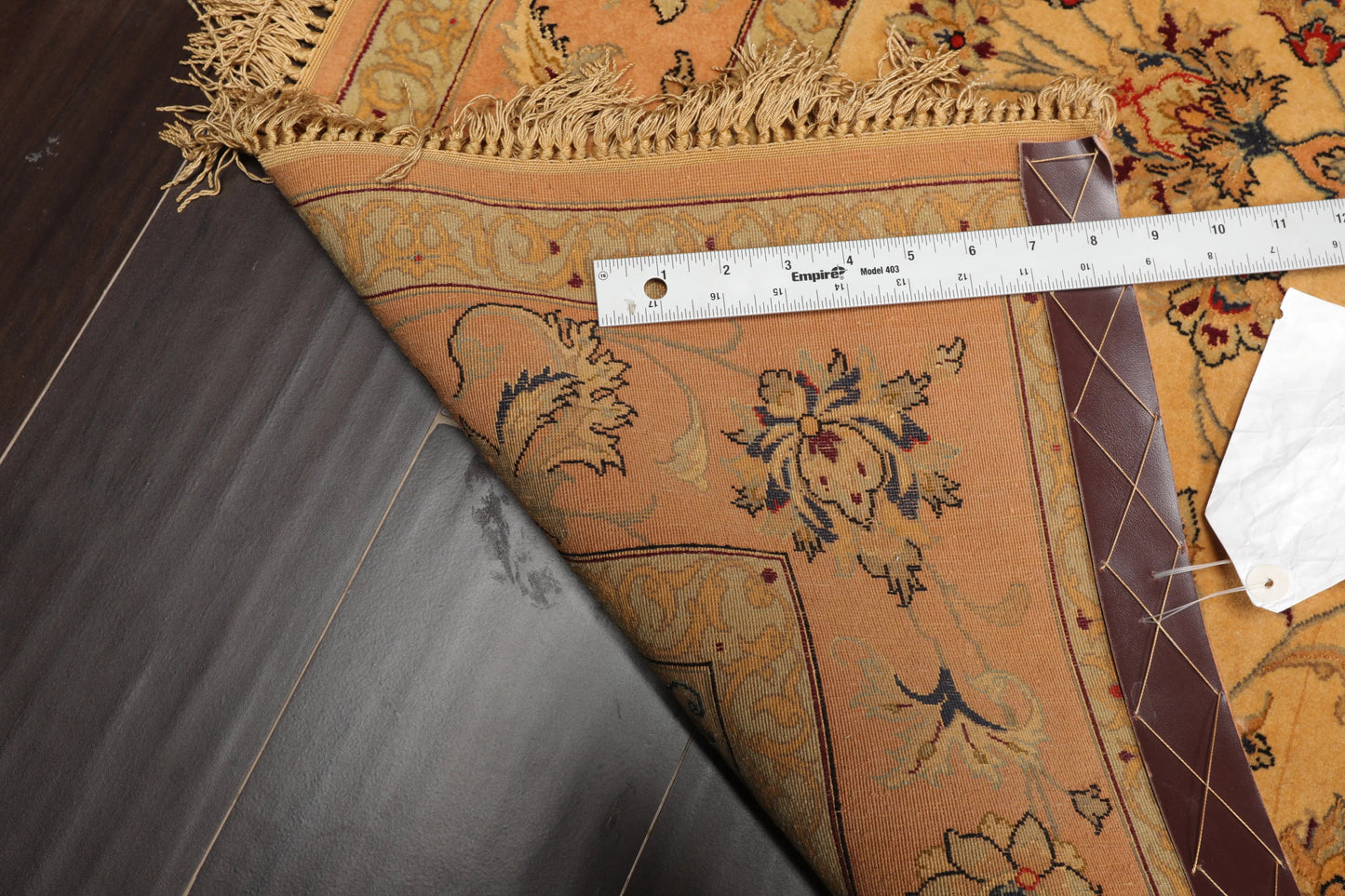 3' 1''x5' 2'' Hand Knotted 100% Pure Silk Traditional Isfahan with 400 KPSI Oriental Area Rug Gold, Peach Color - Concordia Style Boutique