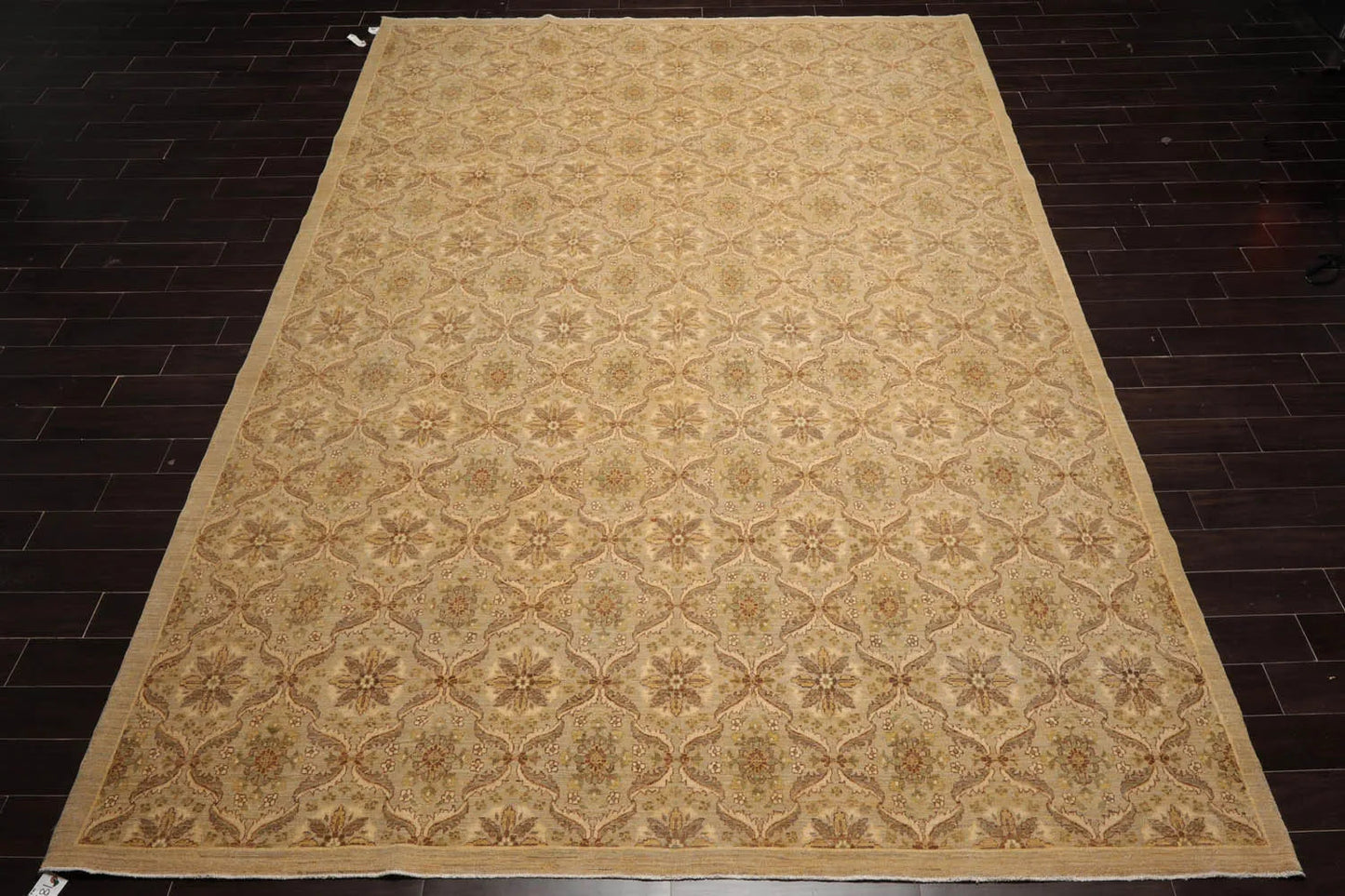 10x14 Tan Hand Knotted 100% Wool Peshawar Traditional Oriental Area Rug - Concordia Style Boutique