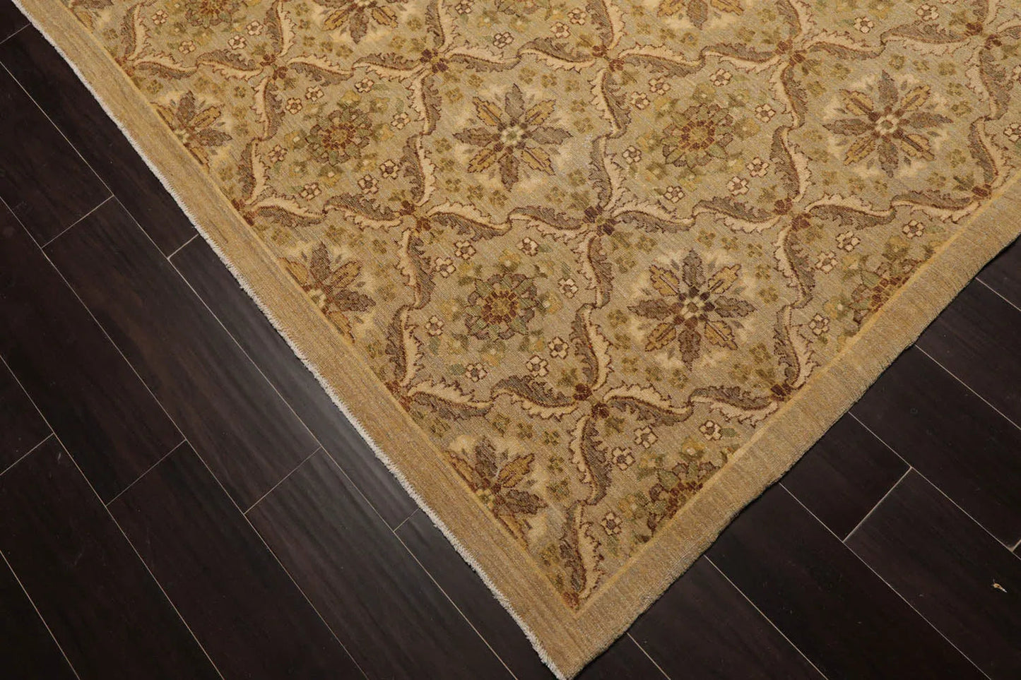 10x14 Tan Hand Knotted 100% Wool Peshawar Traditional Oriental Area Rug - Concordia Style Boutique