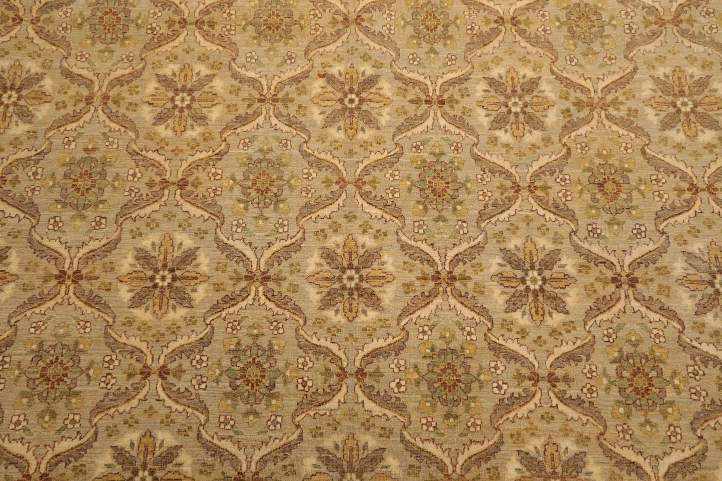 10x14 Tan Hand Knotted 100% Wool Peshawar Traditional Oriental Area Rug - Concordia Style Boutique