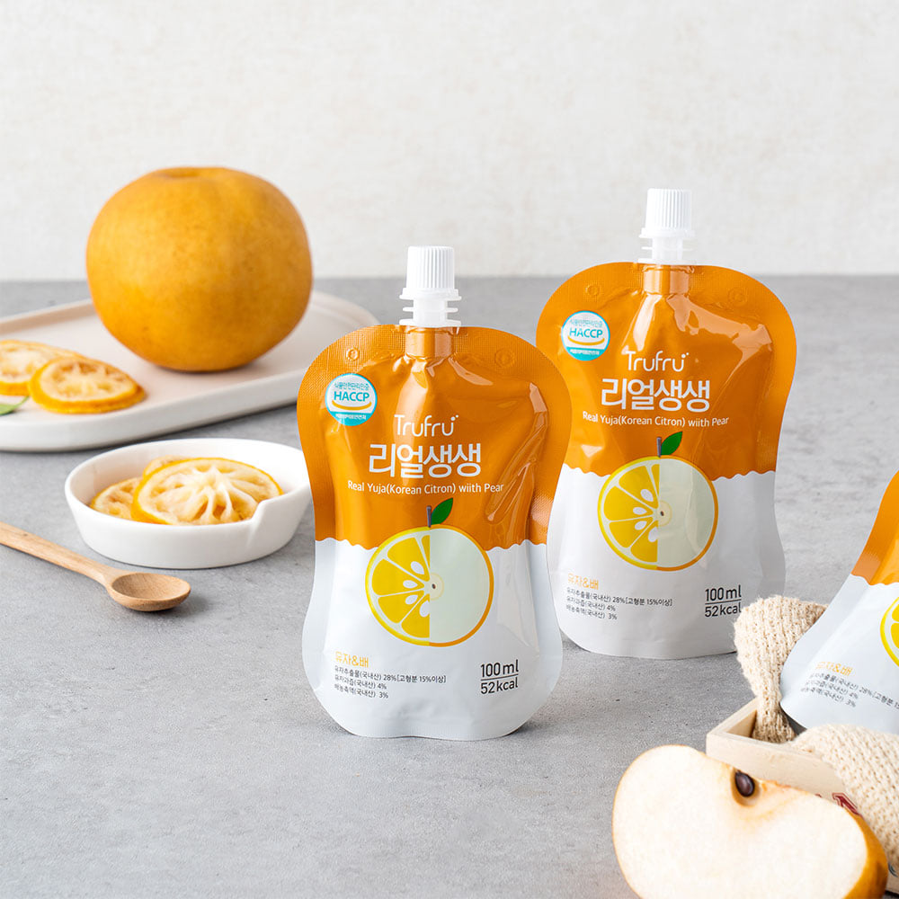 Trufru Yuja(Citron) Pear Juice Real Saengsaeng 3.3oz(100ml) Pouch - Concordia Style Boutique