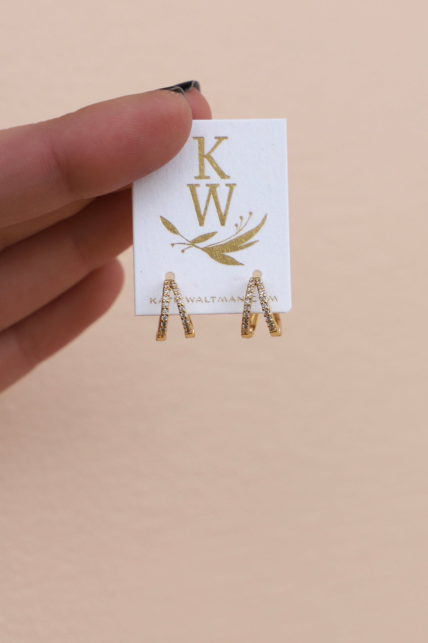 DOUBLE CZ HUGGIE HOOPS - Concordia Style Boutique