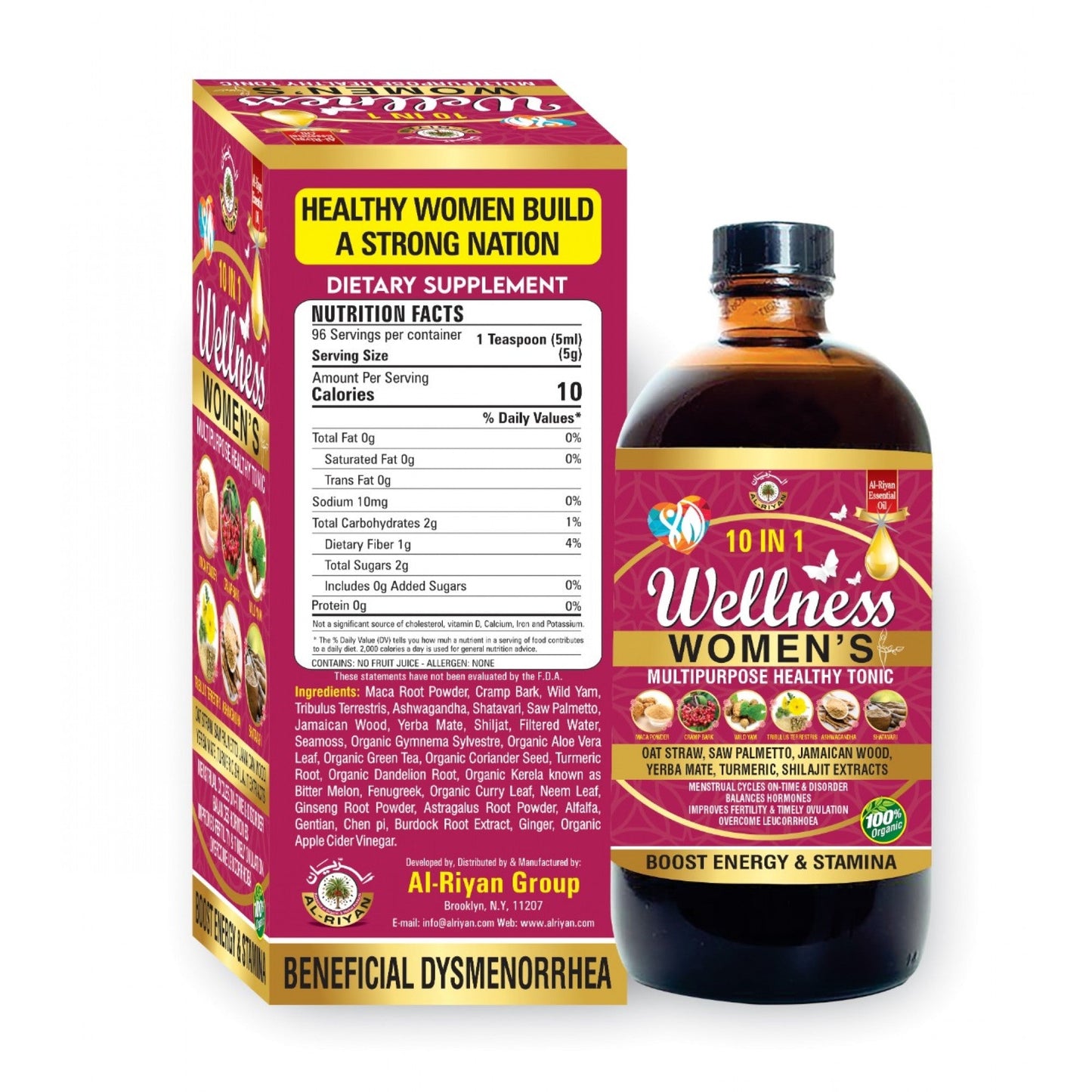 Organic Women Wellness Bitters 16oz