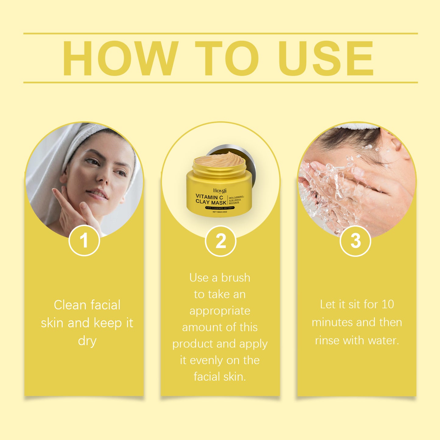 Hoygi Vitamin C Turmeric Mud Mask - Deep Cleansing - Radiance Moisturizing Mask - Premium Turmeric Mud Mask from Concordia Style Boutique - Just $16.96! Shop now at Concordia Style Boutique