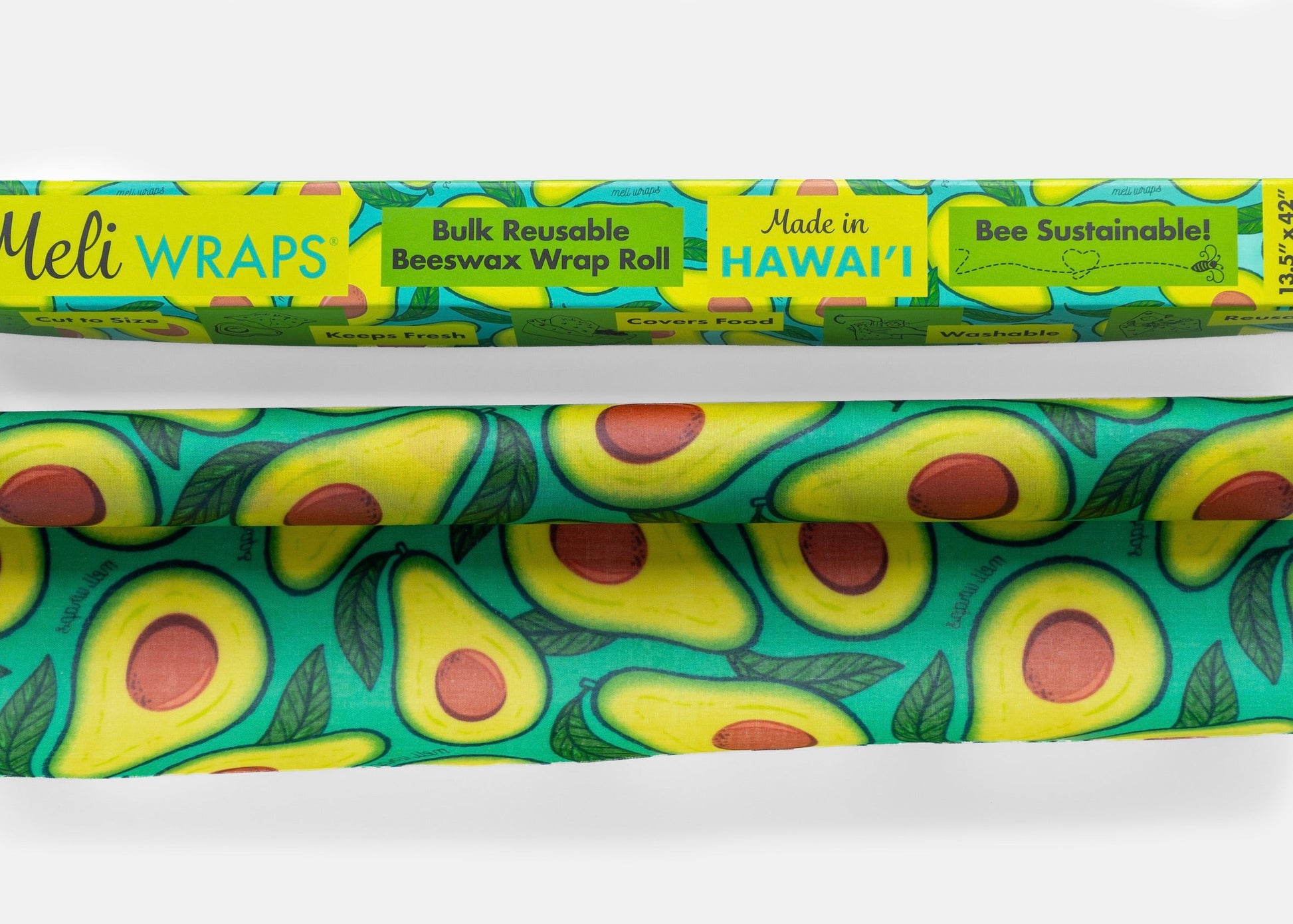 Beeswax Wrap Bulk Roll - Avocado Print - Concordia Style Boutique