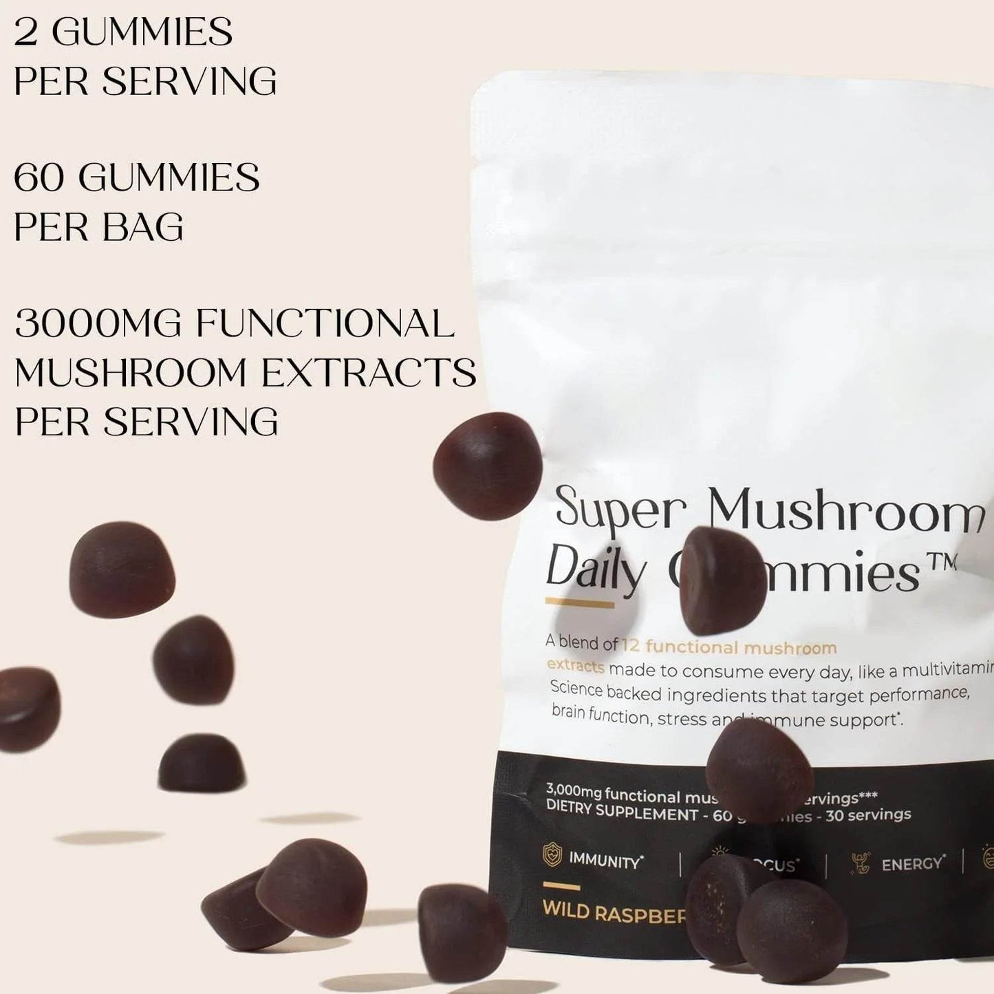 Super Mushroom Gummies - 60 pieces - Concordia Style Boutique